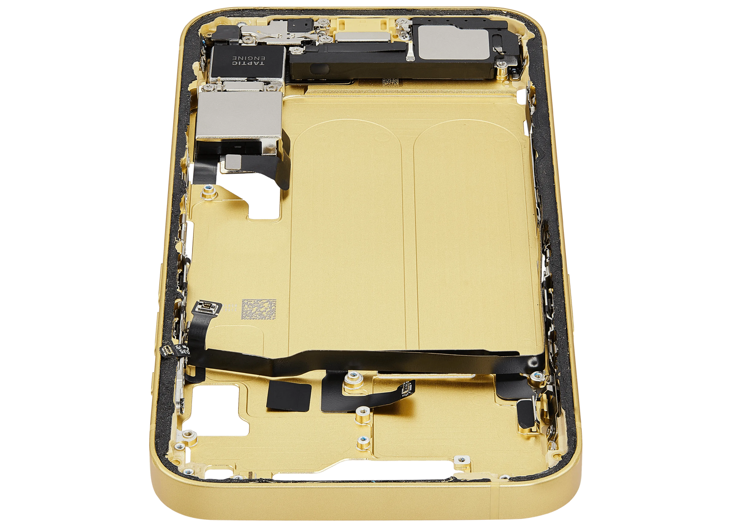 Mid-Frame Housing W/ Charging Port Flex & Small Parts For iPhone 14 (US Version) (Pull) (Yellow)