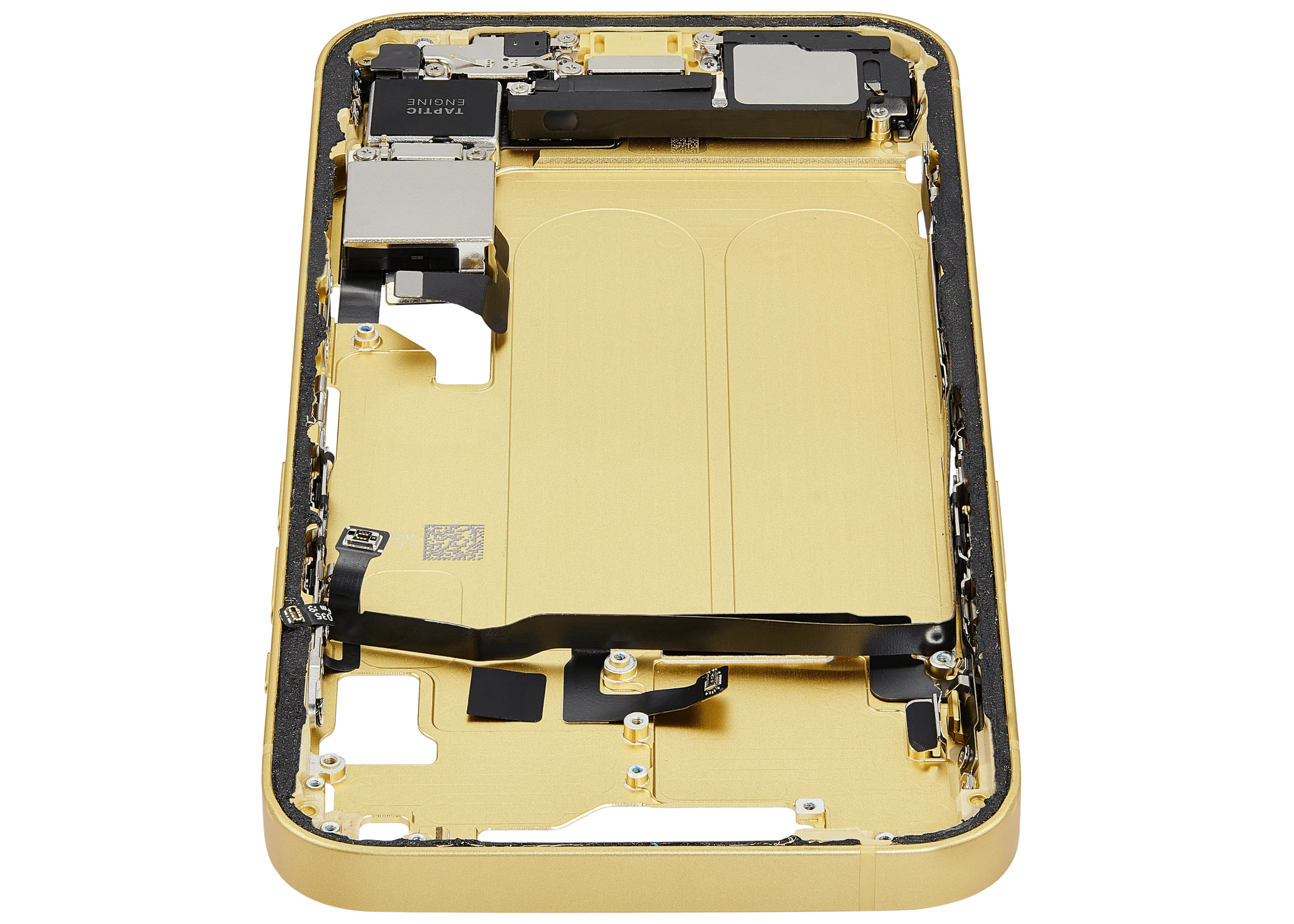 Mid-Frame Housing W/ Charging Port Flex & Small Parts For iPhone 14 (US Version) (Pull) (Yellow)