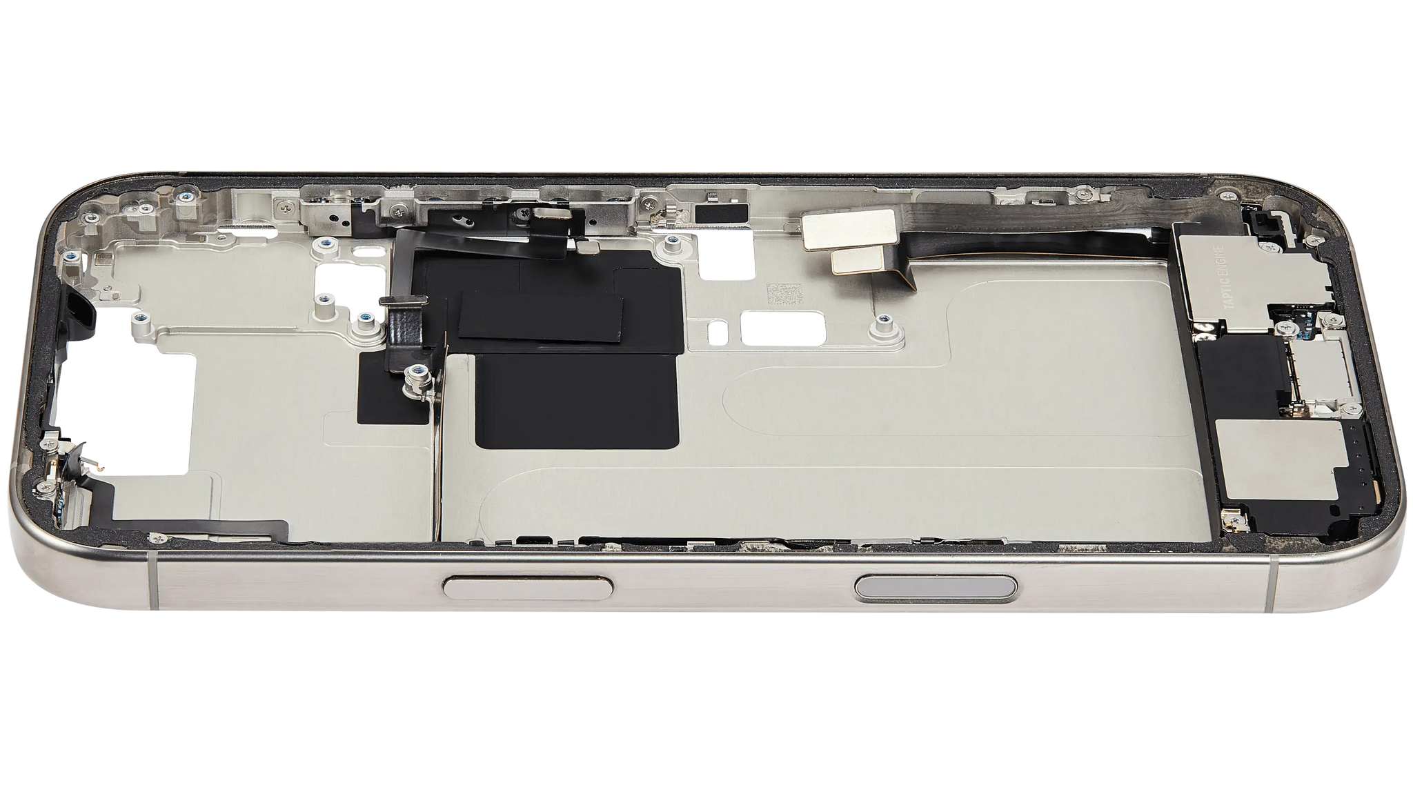 Mid-Frame Housing W/ Charging Port Flex & Small Parts For iPhone 16 Pro (US Version) (Pull) (Natural Titanium)
