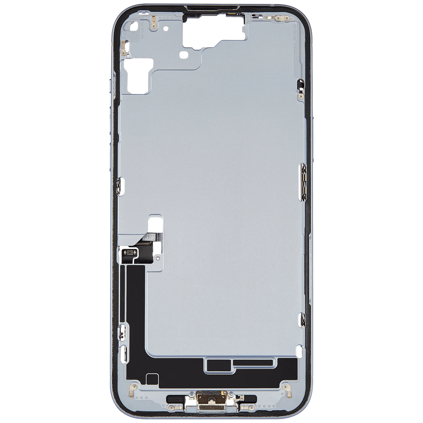 Mid-Frame Housing W/ Charging Port Flex & Small Parts For iPhone 15 Plus (US Version) (Pull) (Blue)
