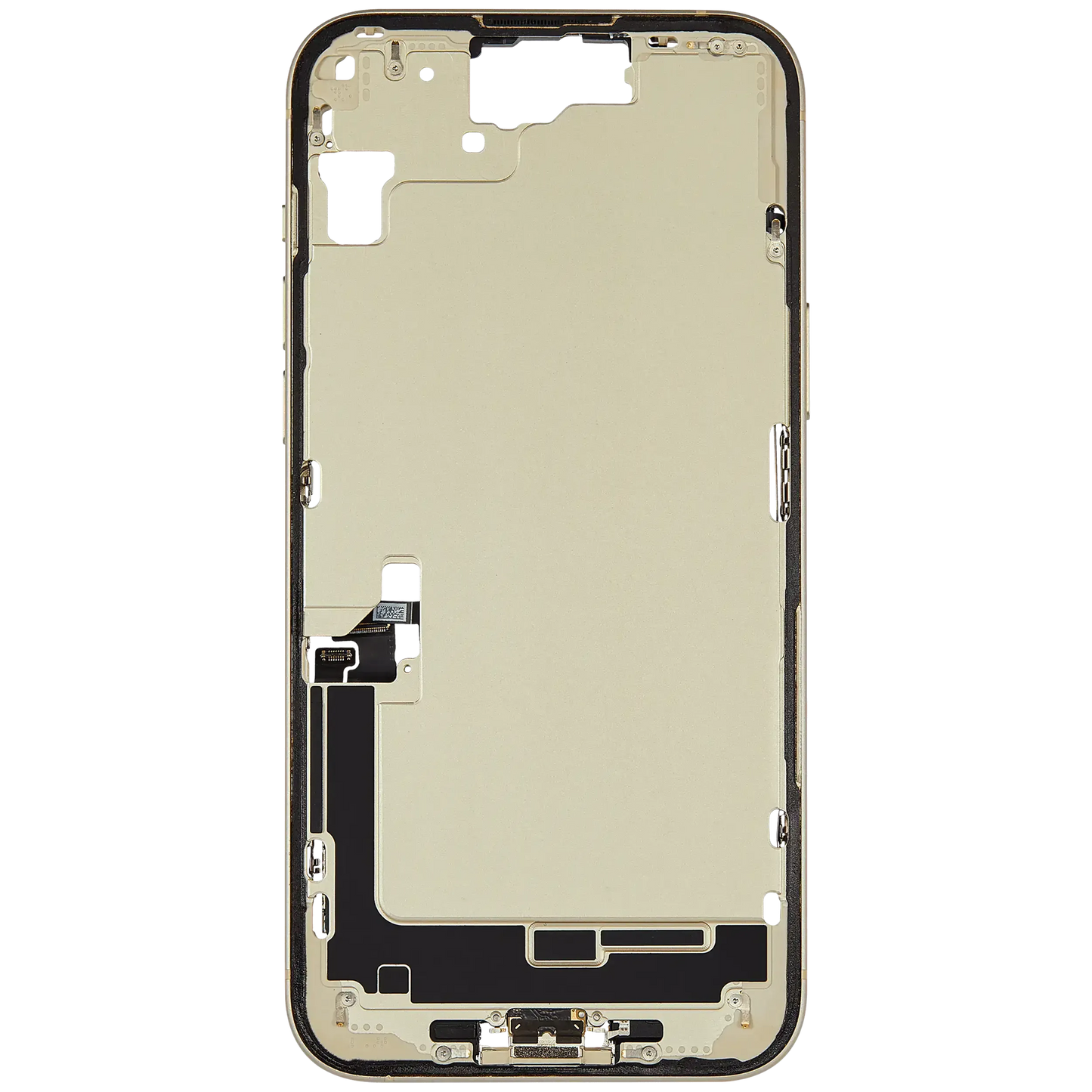 Mid-Frame Housing W/ Charging Port Flex & Small Parts For iPhone 15 Plus (US Version) (Pull) (Yellow)