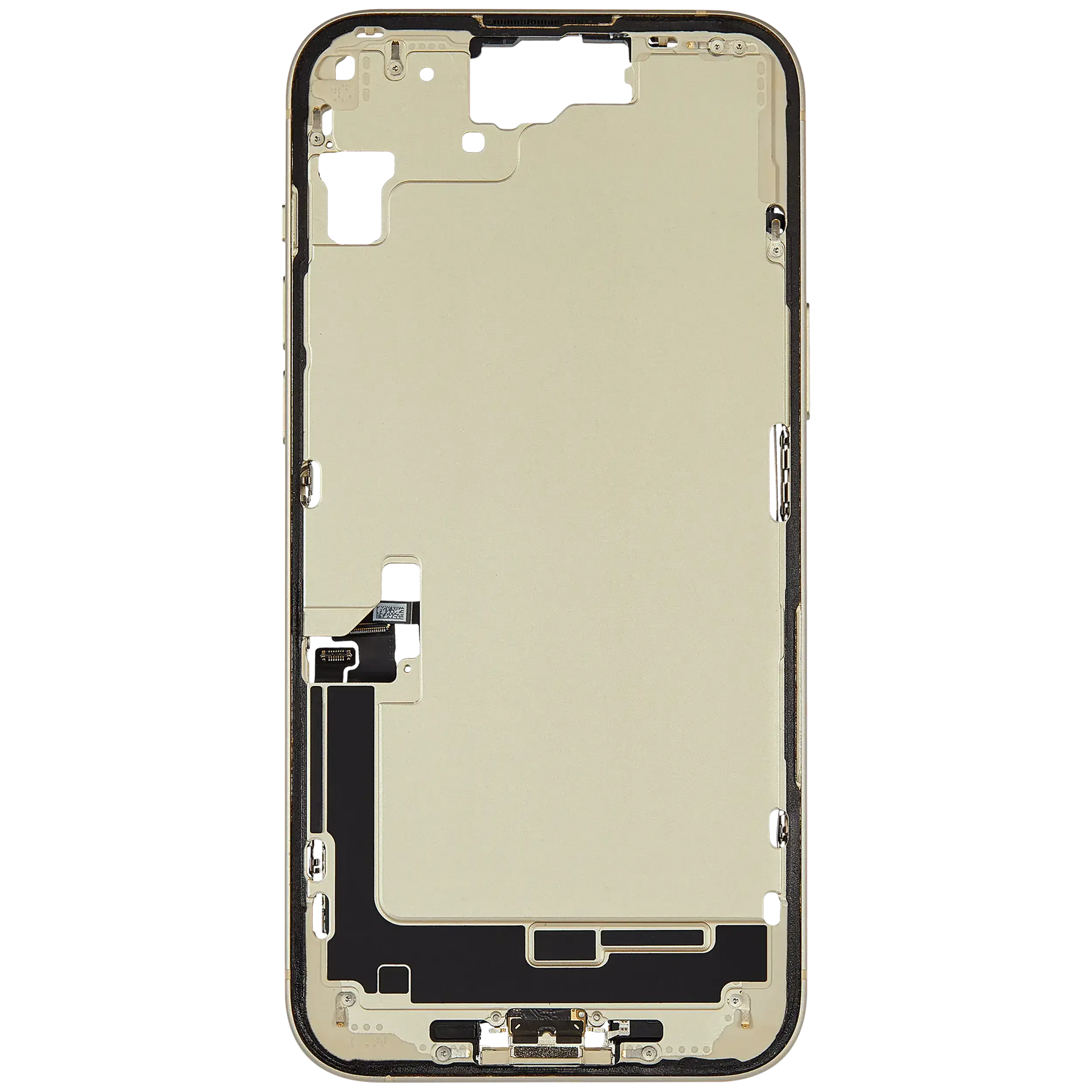 Mid-Frame Housing W/ Charging Port Flex & Small Parts For iPhone 15 Plus (US Version) (Pull) (Yellow)
