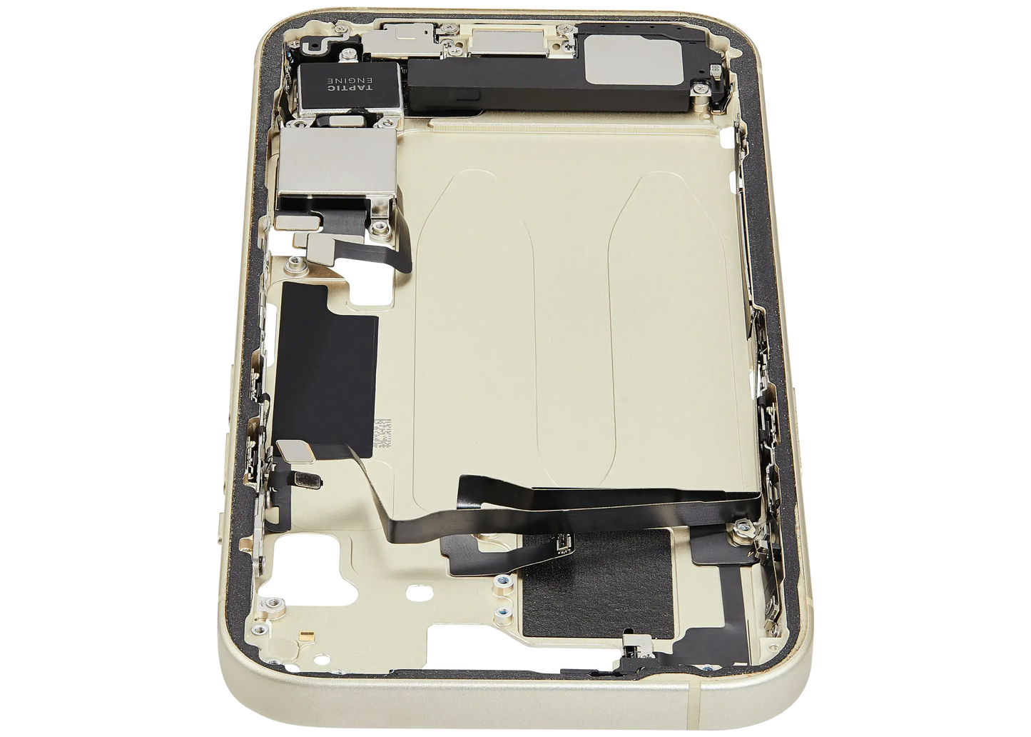 Mid-Frame Housing W/ Charging Port Flex & Small Parts For iPhone 15 (US Version) (Pull) (Yellow)
