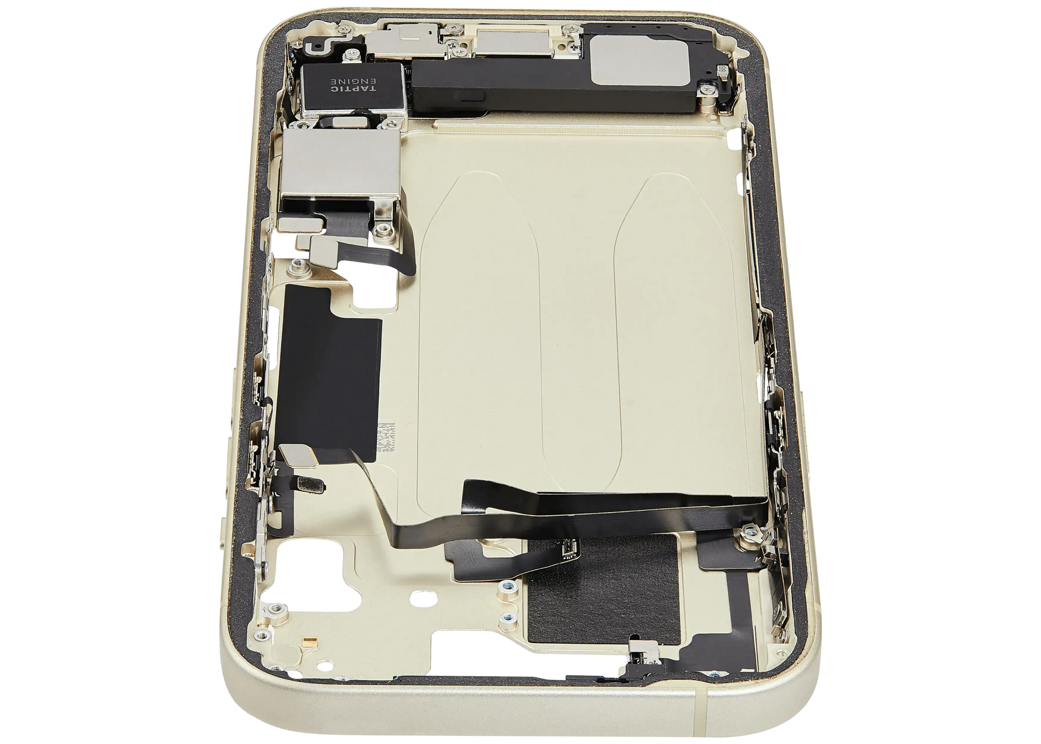 Mid-Frame Housing W/ Charging Port Flex & Small Parts For iPhone 15 (US Version) (Pull) (Yellow)