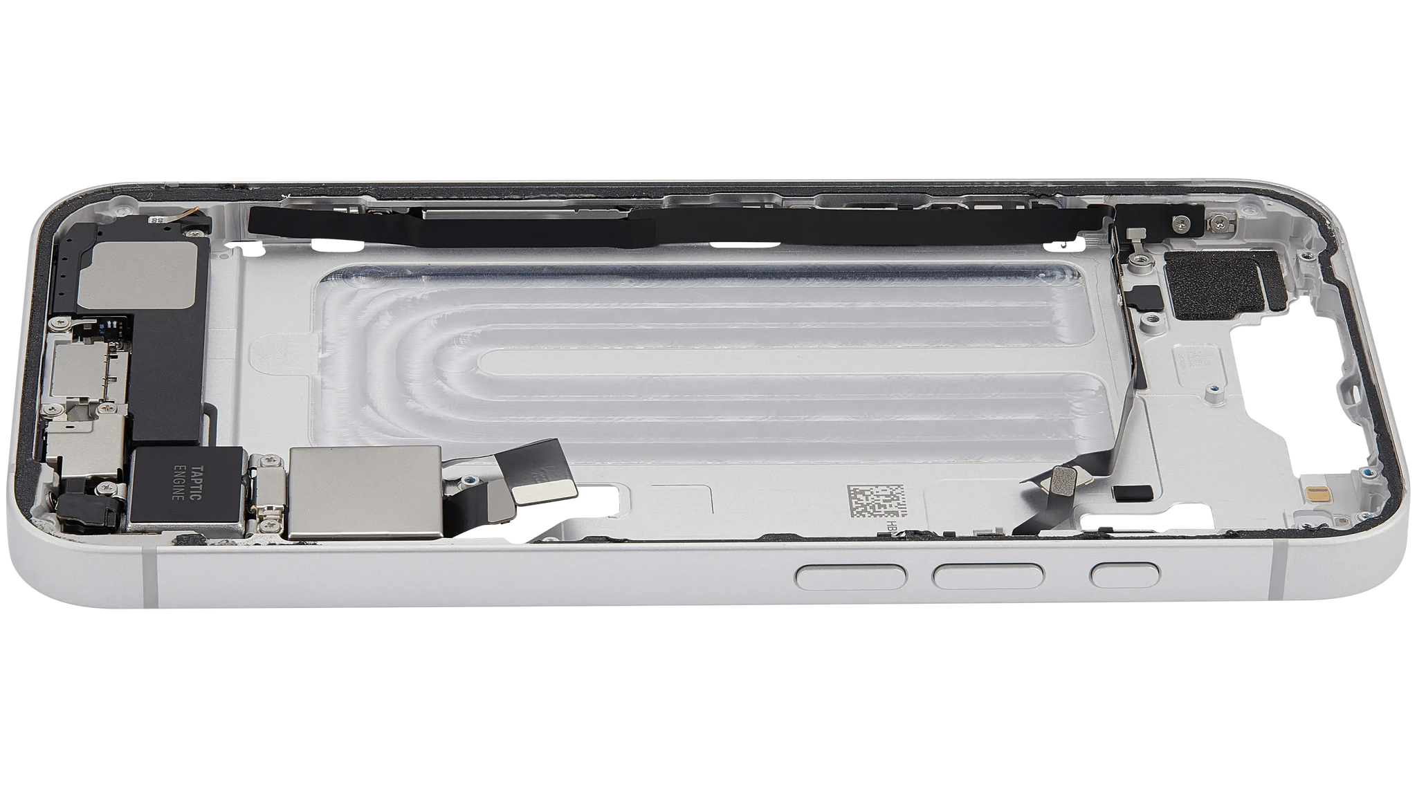 Mid-Frame Housing W/ Charging Port Flex & Small Parts For iPhone 16e (US Version) (Pull) (White)