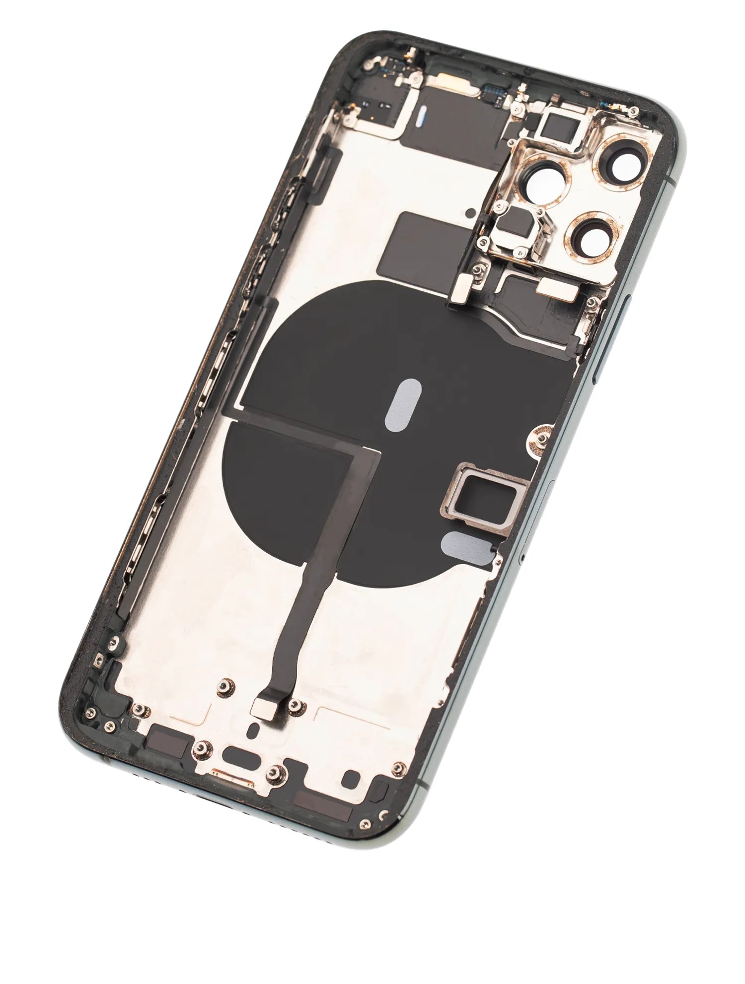 Back Housing W/ Small Components Pre-Installed For iPhone 11 Pro (Pull) (Matte Midnight Green)