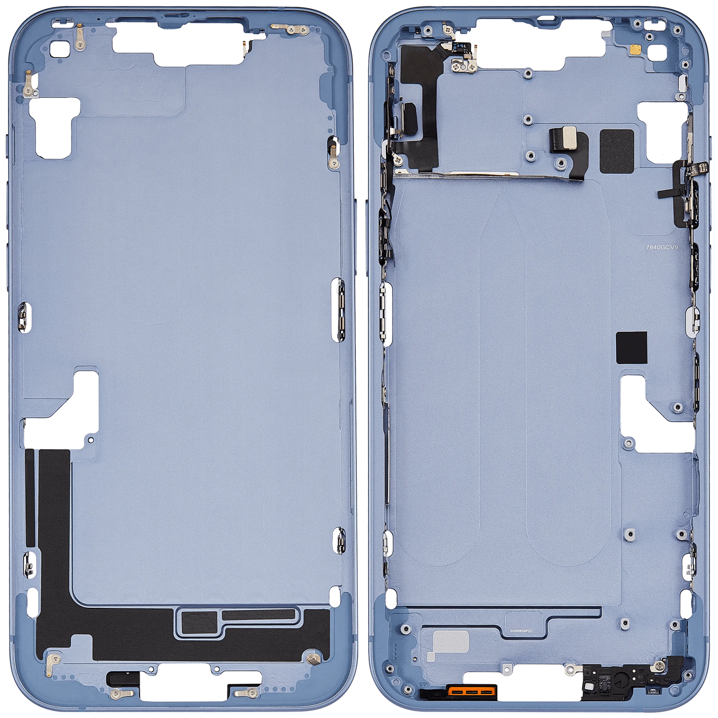 Mid-Frame Housing W/ Small Parts For iPhone 14 Plus (EU / Global Version) (Pull) (Blue)