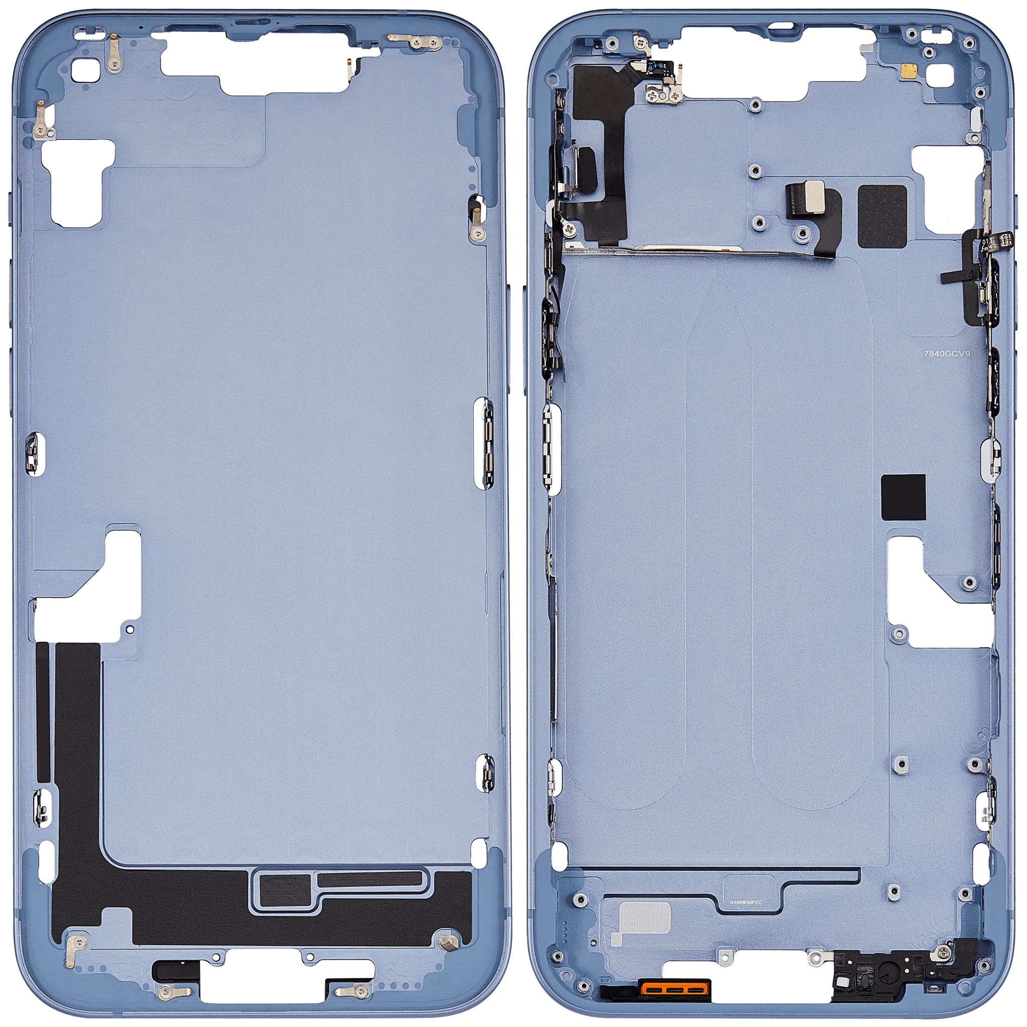 Mid-Frame Housing W/ Small Parts For iPhone 14 Plus (EU / Global Version) (Pull) (Blue)
