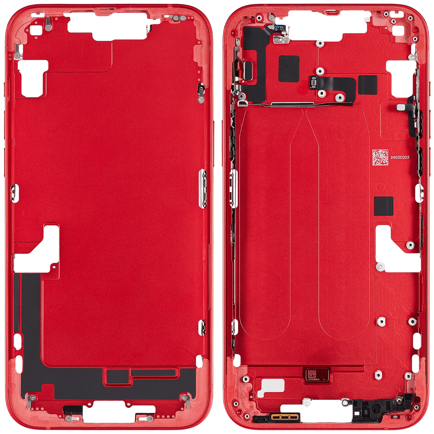 Mid-Frame Housing W/ Small Parts For iPhone 14 Plus (EU / Global Version) (Pull) (Red)