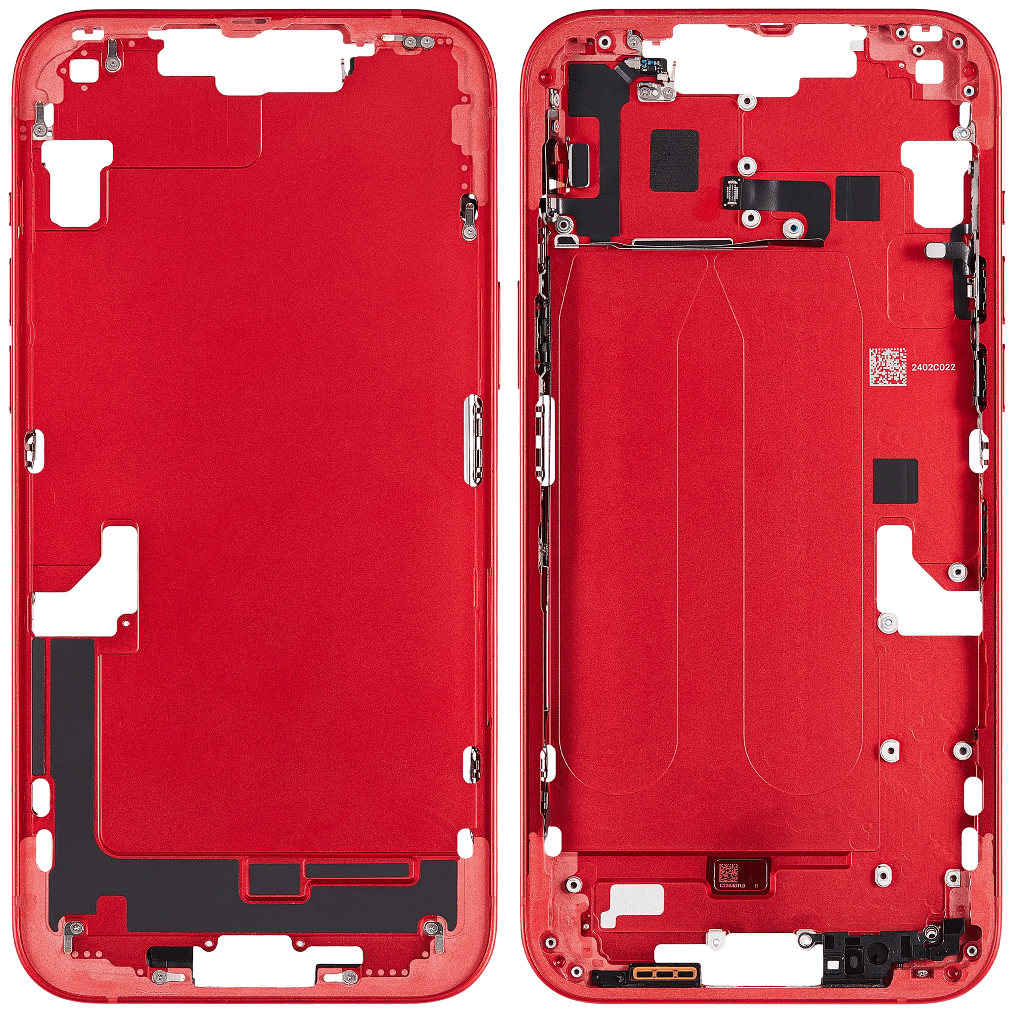 Mid-Frame Housing W/ Small Parts For iPhone 14 Plus (EU / Global Version) (Pull) (Red)