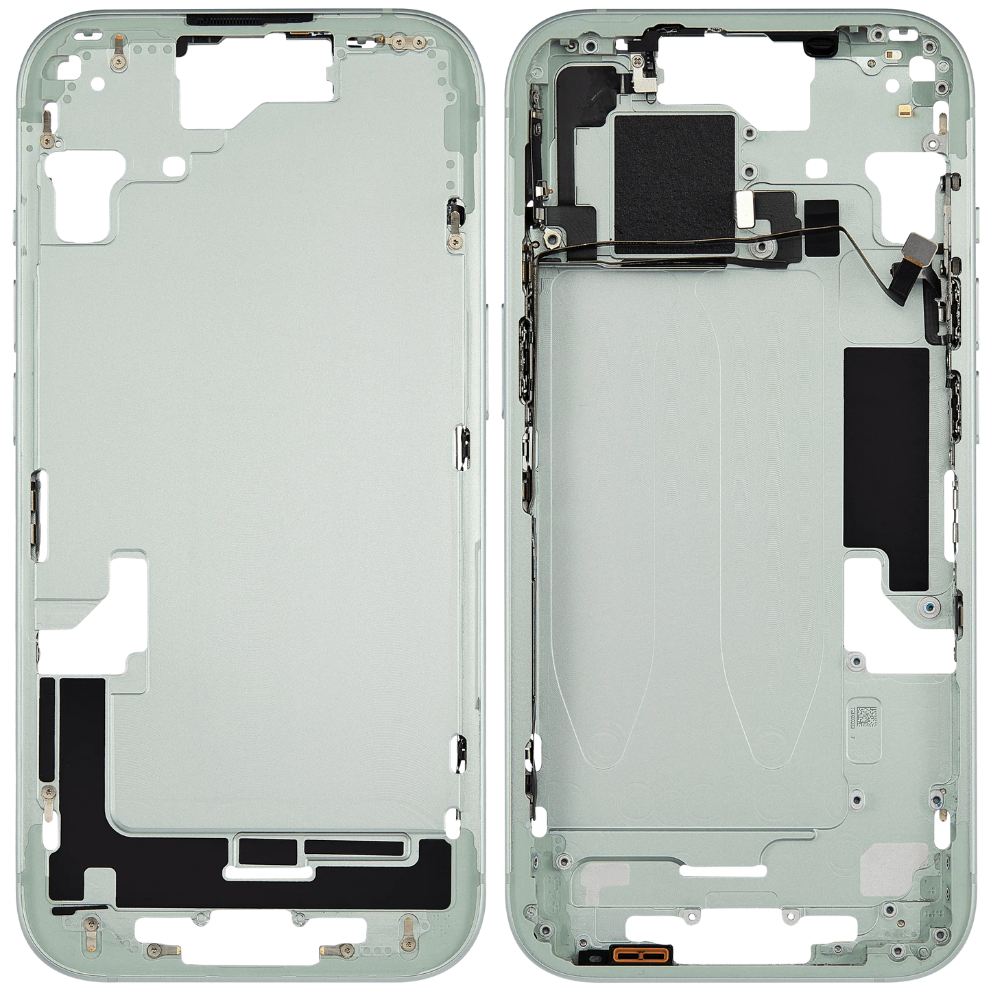 Mid-Frame Housing W/ Small Parts For iPhone 15 (US Version) (Used OEM Pull: Grade A) (Green)
