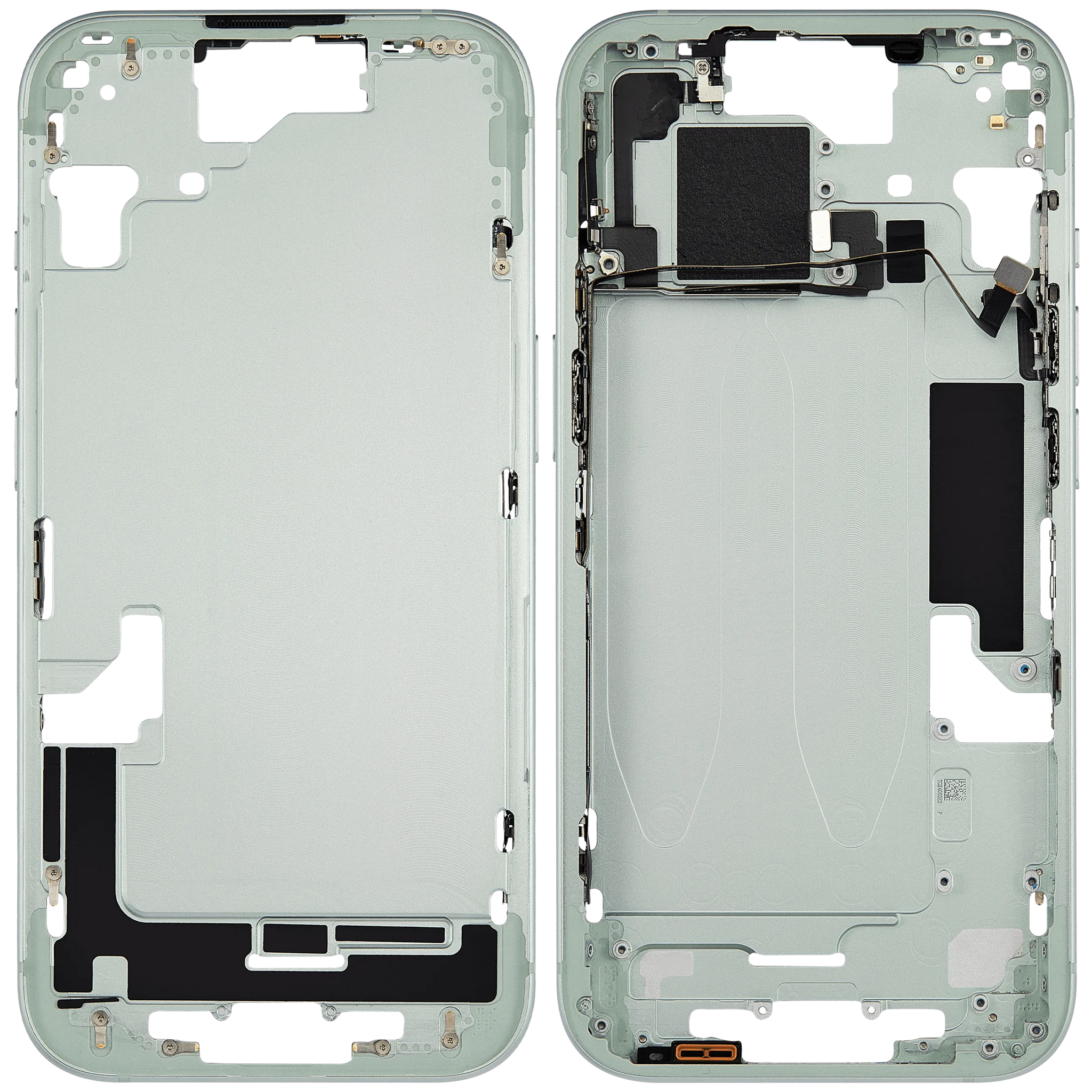 Mid-Frame Housing W/ Small Parts For iPhone 15 (US Version) (Used OEM Pull: Grade A) (Green)