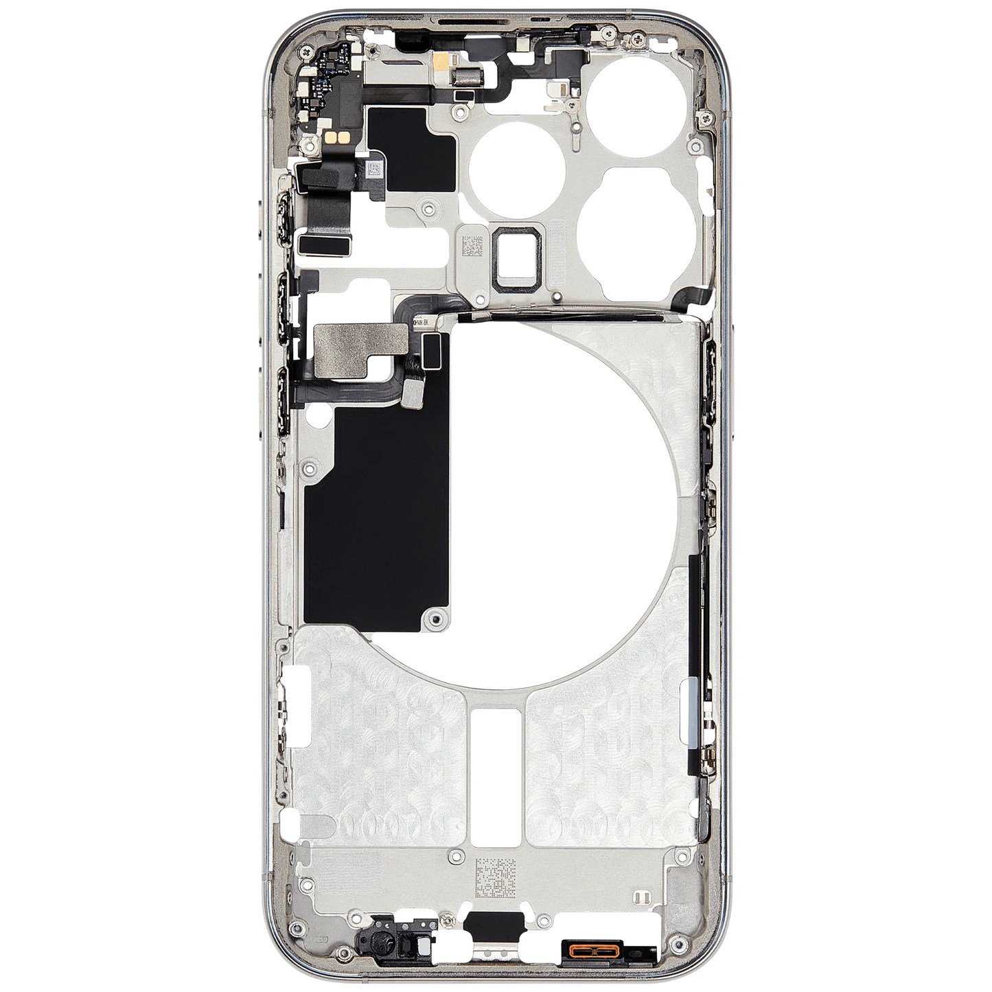 Mid-Frame Housing W/ Small Parts For iPhone 15 Pro (EU / Global Version) (Pull) (White Titanium)