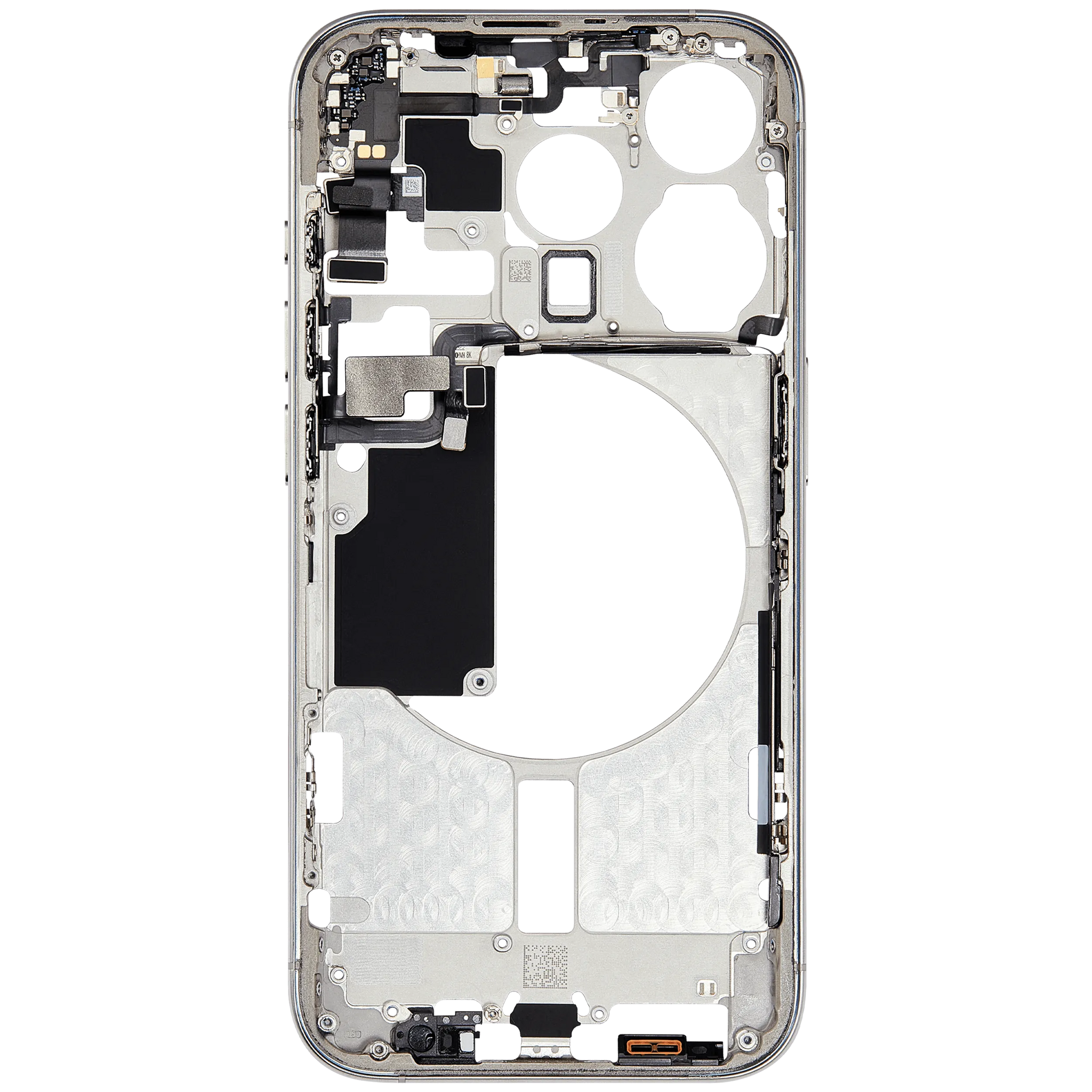 Mid-Frame Housing W/ Small Parts For iPhone 15 Pro (EU / Global Version) (Pull) (White Titanium)