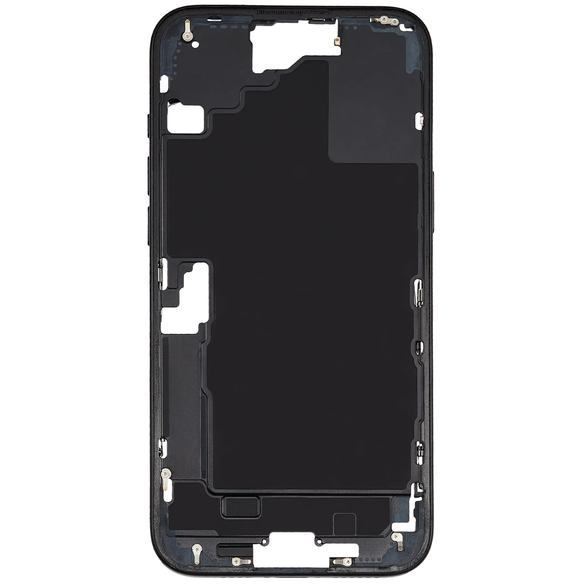 Mid-Frame Housing W/ Small Parts For iPhone 16 Plus (US Version) (Pull) (Black)
