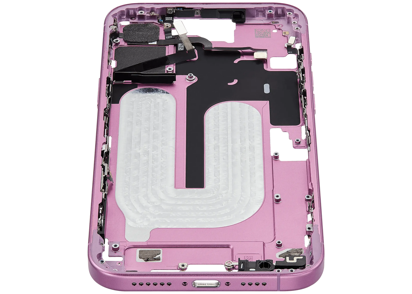 Mid-Frame Housing W/ Small Parts For iPhone 16 Plus (US Version) (Pull) (Pink)