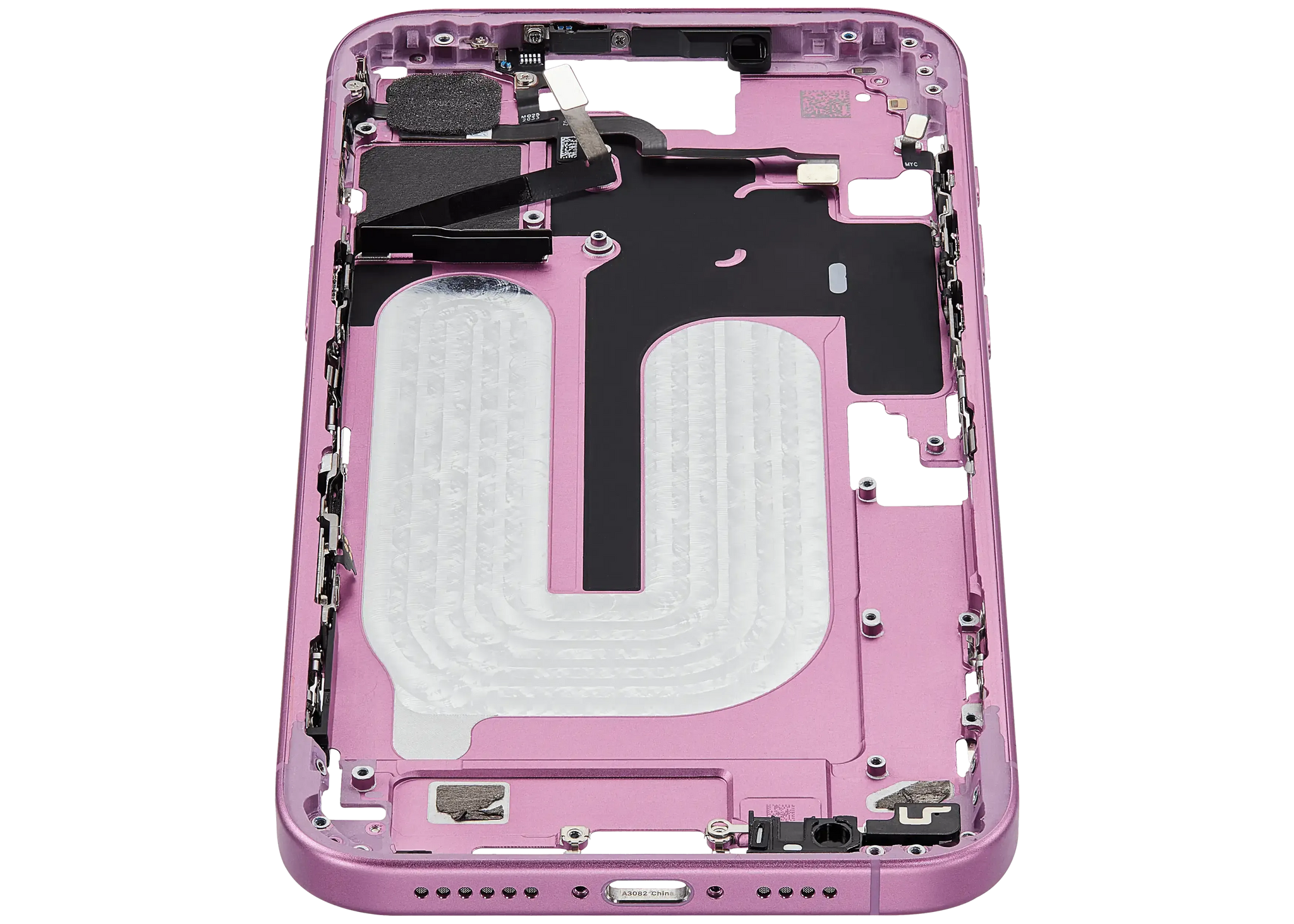 Mid-Frame Housing W/ Small Parts For iPhone 16 Plus (US Version) (Pull) (Pink)