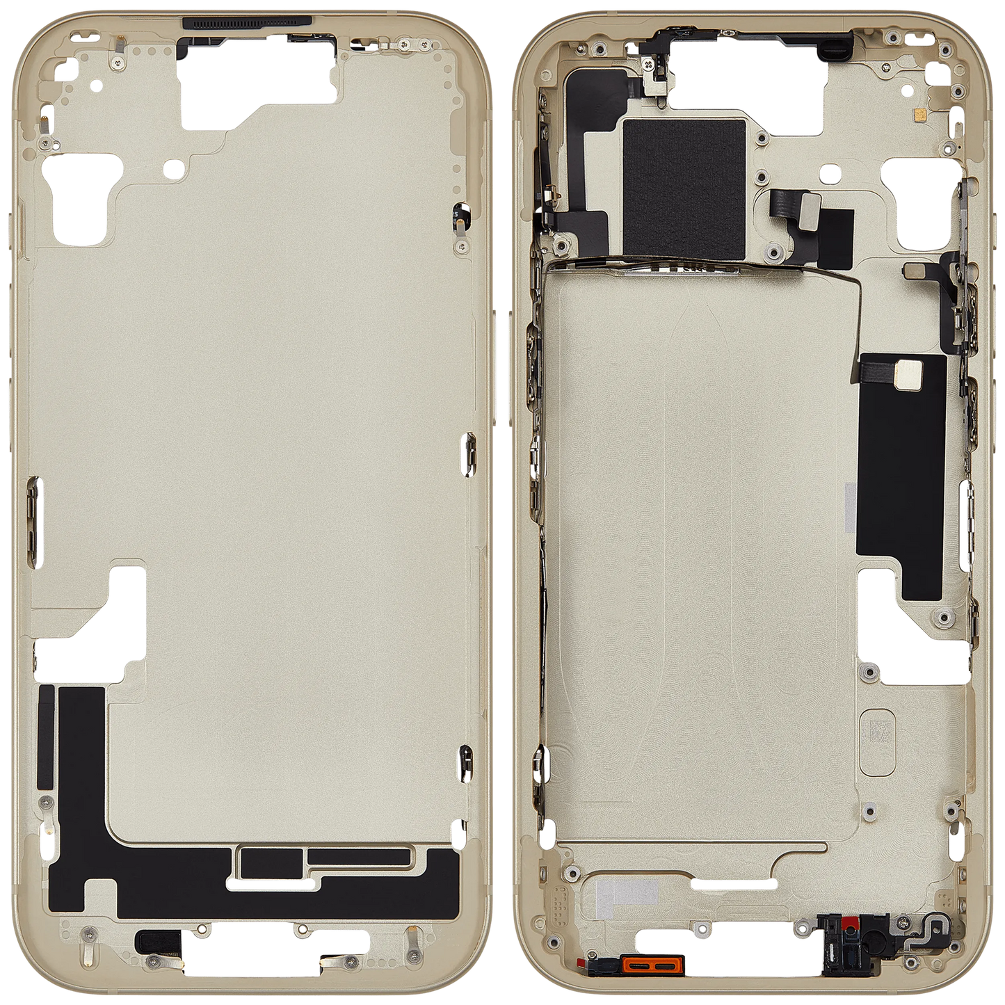Mid-Frame Housing W/ Small Parts For iPhone 15 (US Version) (Pull) (Yellow)