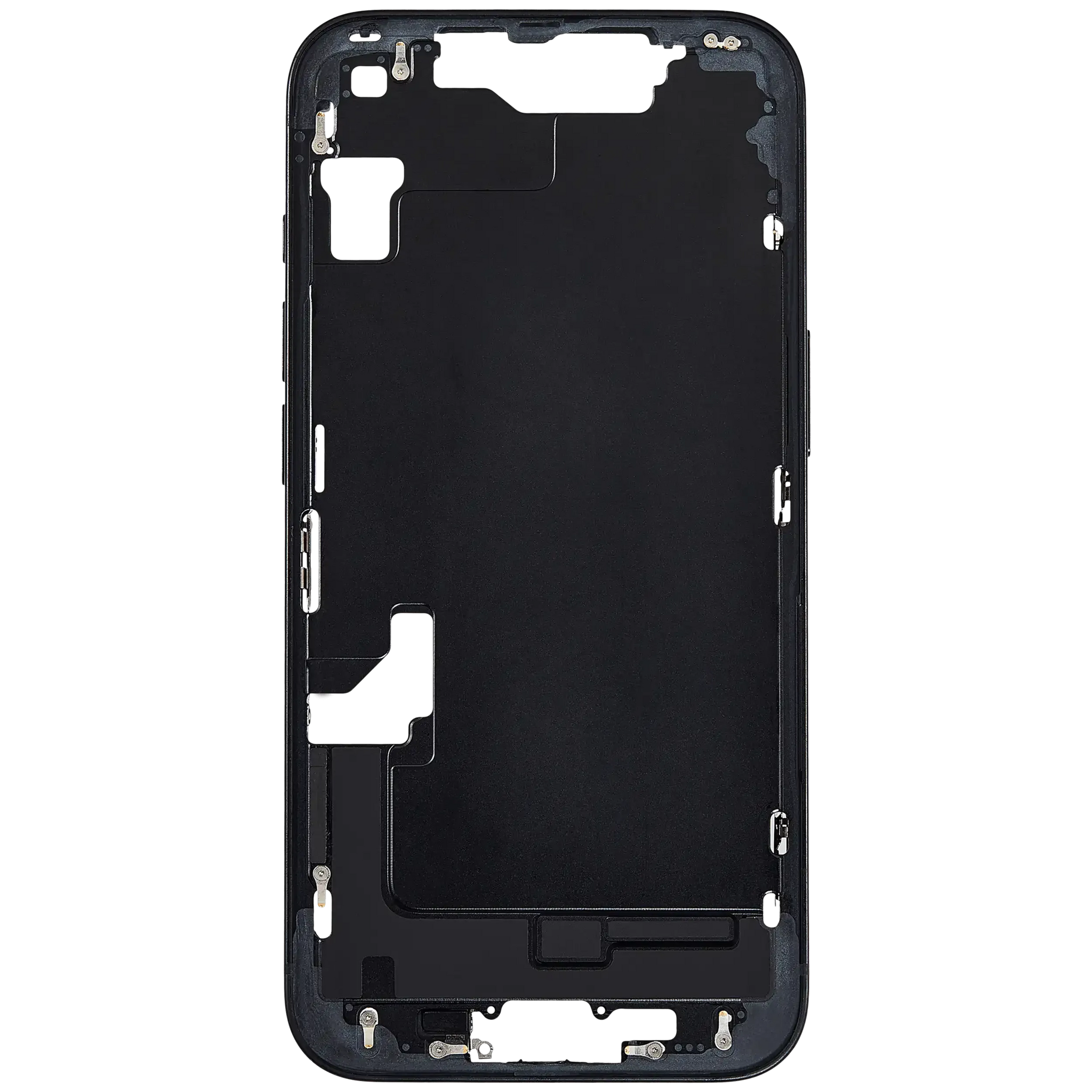 Mid-Frame Housing W/ Small Parts For iPhone 16e (EU / Global Version) (Pull) (Black)