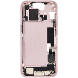 Mid-Frame Housing W/ Charging Port Flex & Small Parts For iPhone 15 (EU / Global Version) (Pull) (Pink)