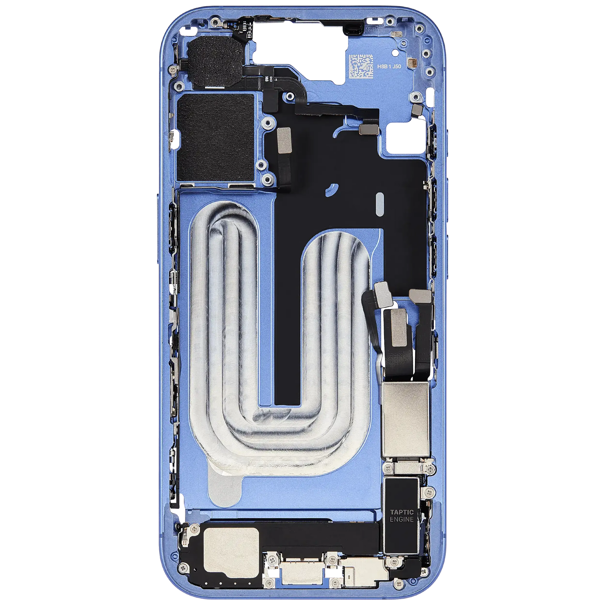Mid-Frame Housing W/ Charging Port Flex & Small Parts For iPhone 16 (EU / Global Version) (Pull) (Ultramarine)