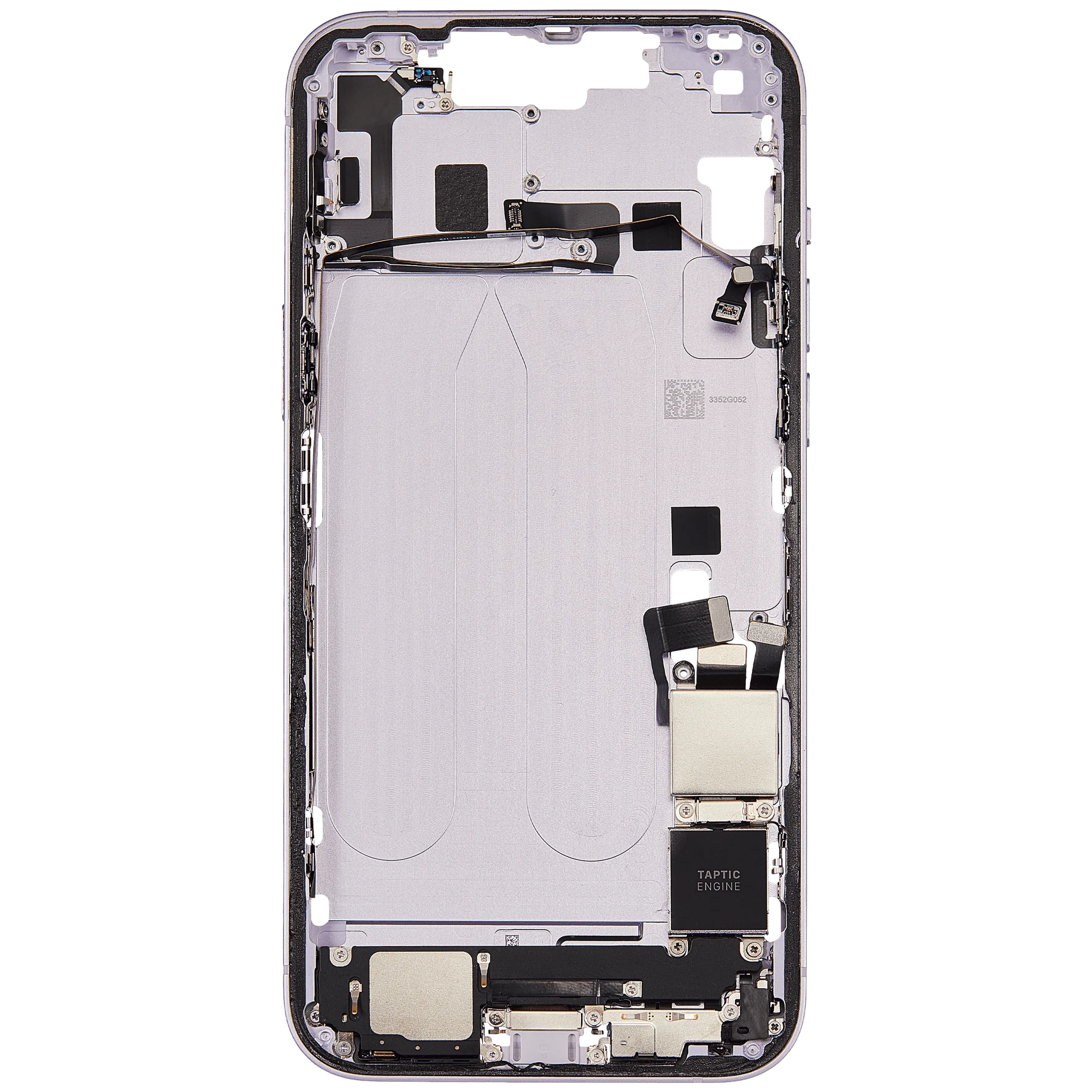 Mid-Frame Housing W/ Charging Port Flex & Small Parts For iPhone 14 Plus (US Version) (Pull) (Purple)