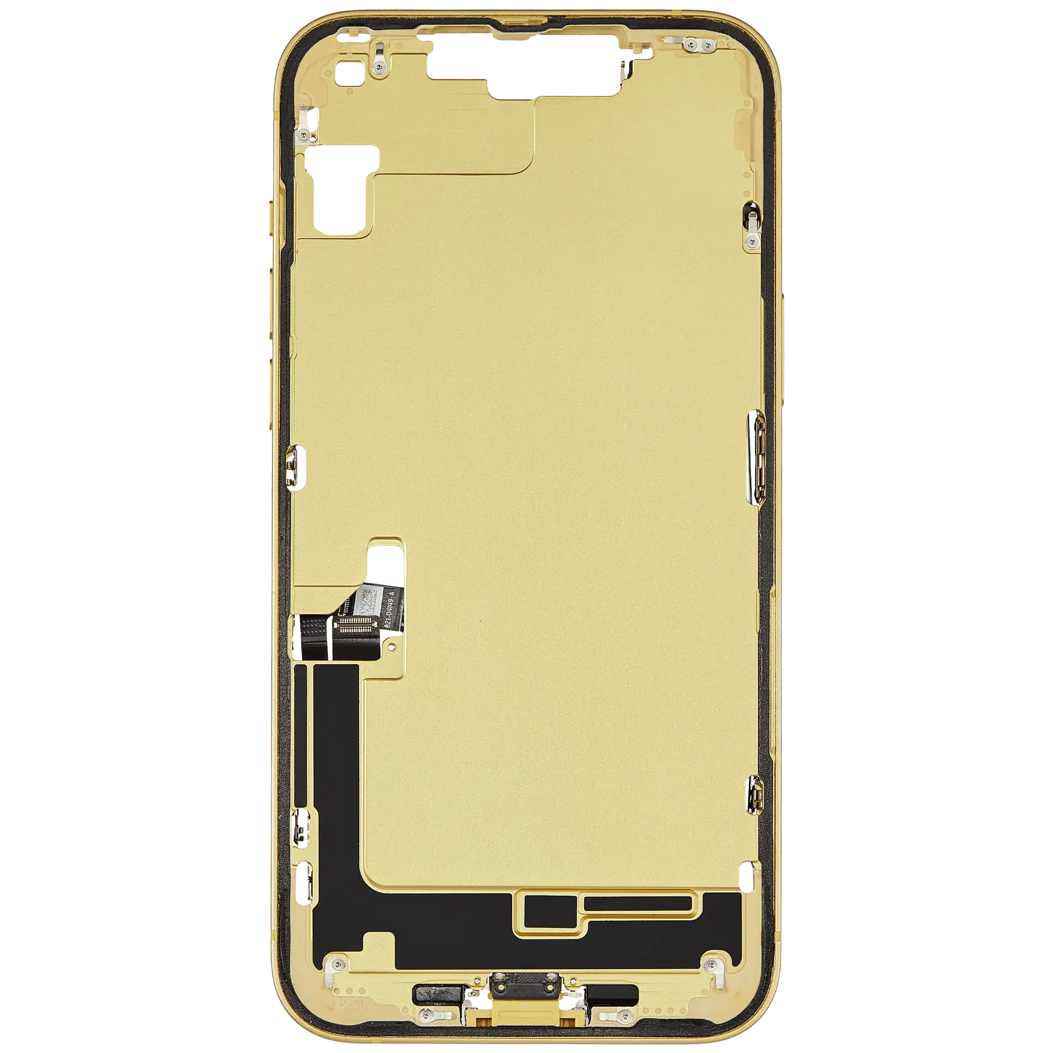 Mid-Frame Housing W/ Charging Port Flex & Small Parts For iPhone 14 Plus (US Version) (Pull) (Yellow)