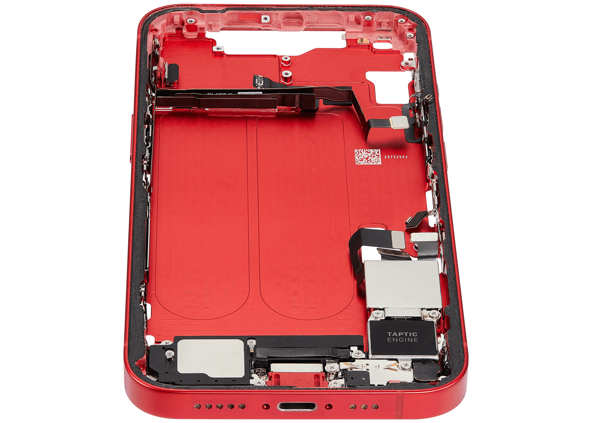 Mid-Frame Housing W/ Charging Port Flex & Small Parts For iPhone 14 (US Version) (Pull) (Red)