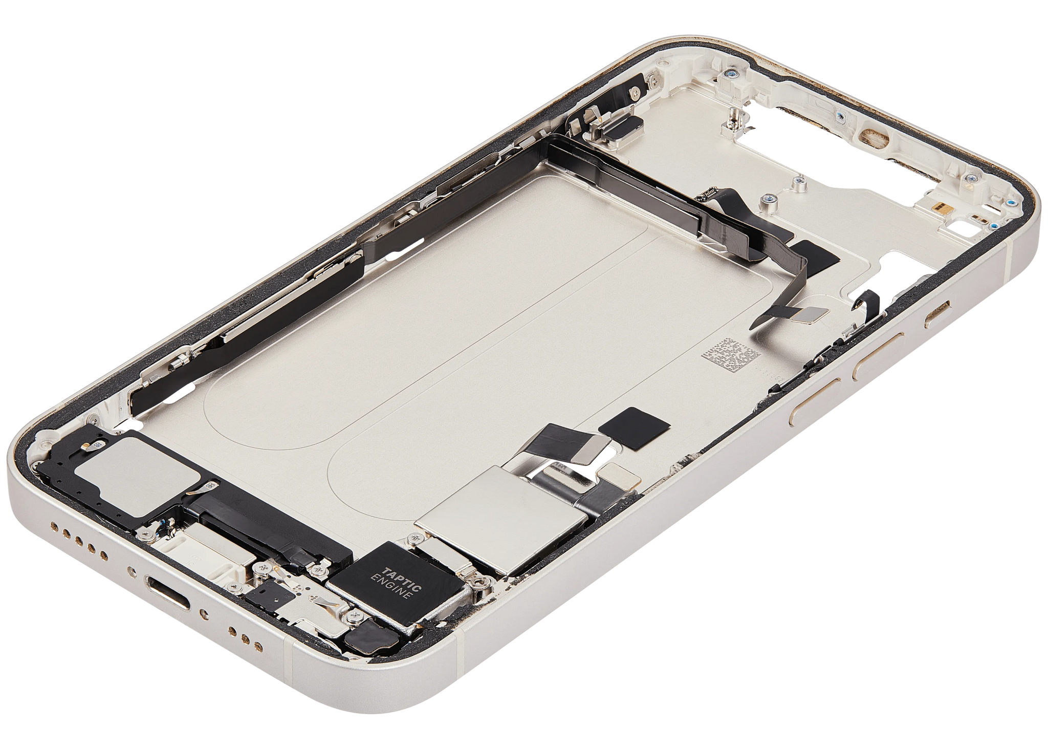 Mid-Frame Housing W/ Charging Port Flex & Small Parts For iPhone 14 (US Version) (Pull) (Starlight)