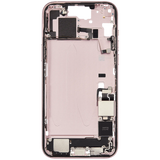Mid-Frame Housing W/ Charging Port Flex & Small Parts For iPhone 15 Plus (US Version) (Pull) (Pink)