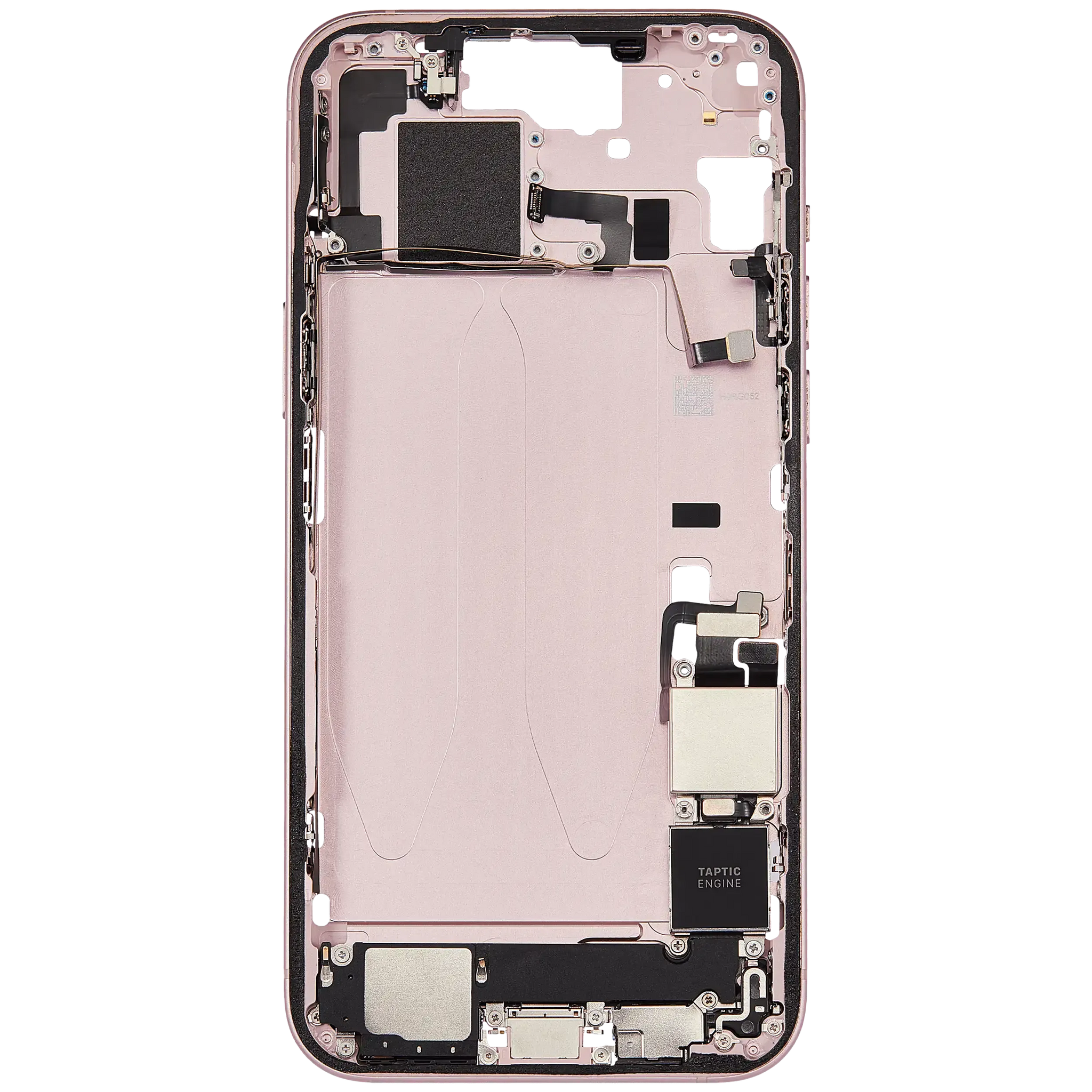 Mid-Frame Housing W/ Charging Port Flex & Small Parts For iPhone 15 Plus (US Version) (Pull) (Pink)