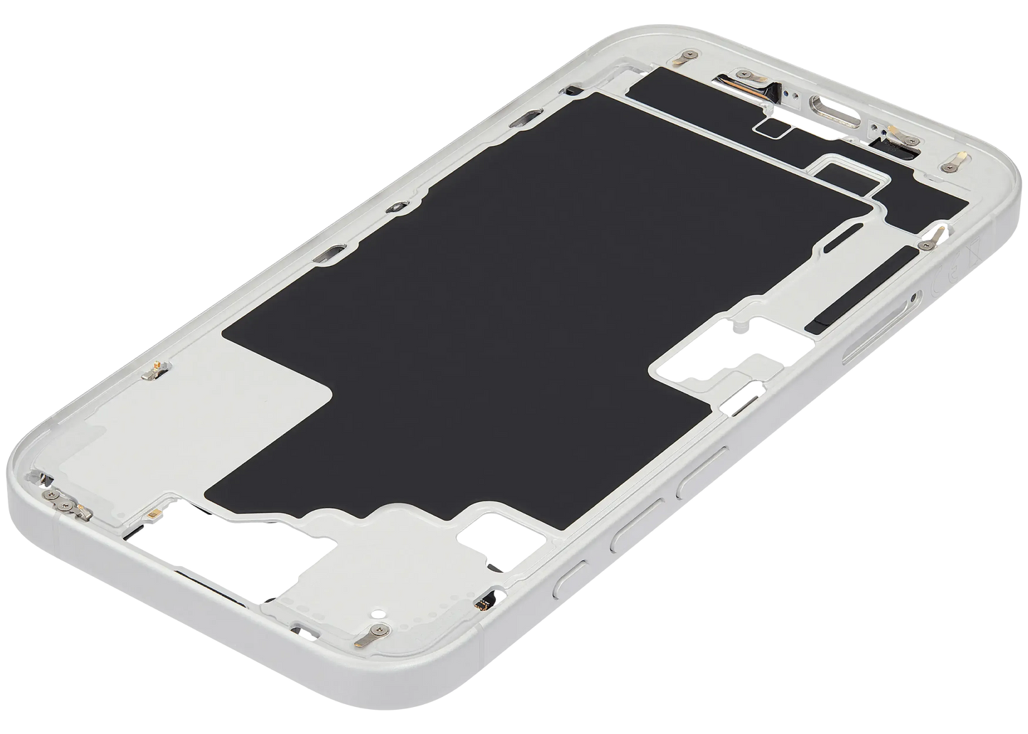 Mid-Frame Housing W/ Small Parts For iPhone 16 (EU / Global Version) (Pull) (White)