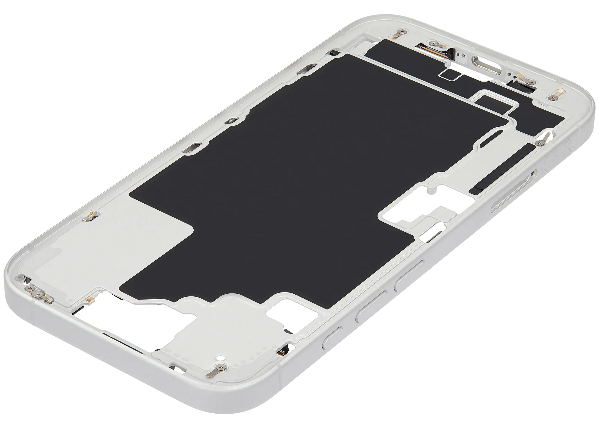 Mid-Frame Housing W/ Small Parts For iPhone 16 (EU / Global Version) (Pull) (White)