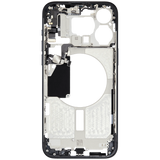 Mid-Frame Housing W/ Small Parts For iPhone 15 Pro Max (EU / Global Version) (Used OEM Pull: Grade A) (Blue Titanium)
