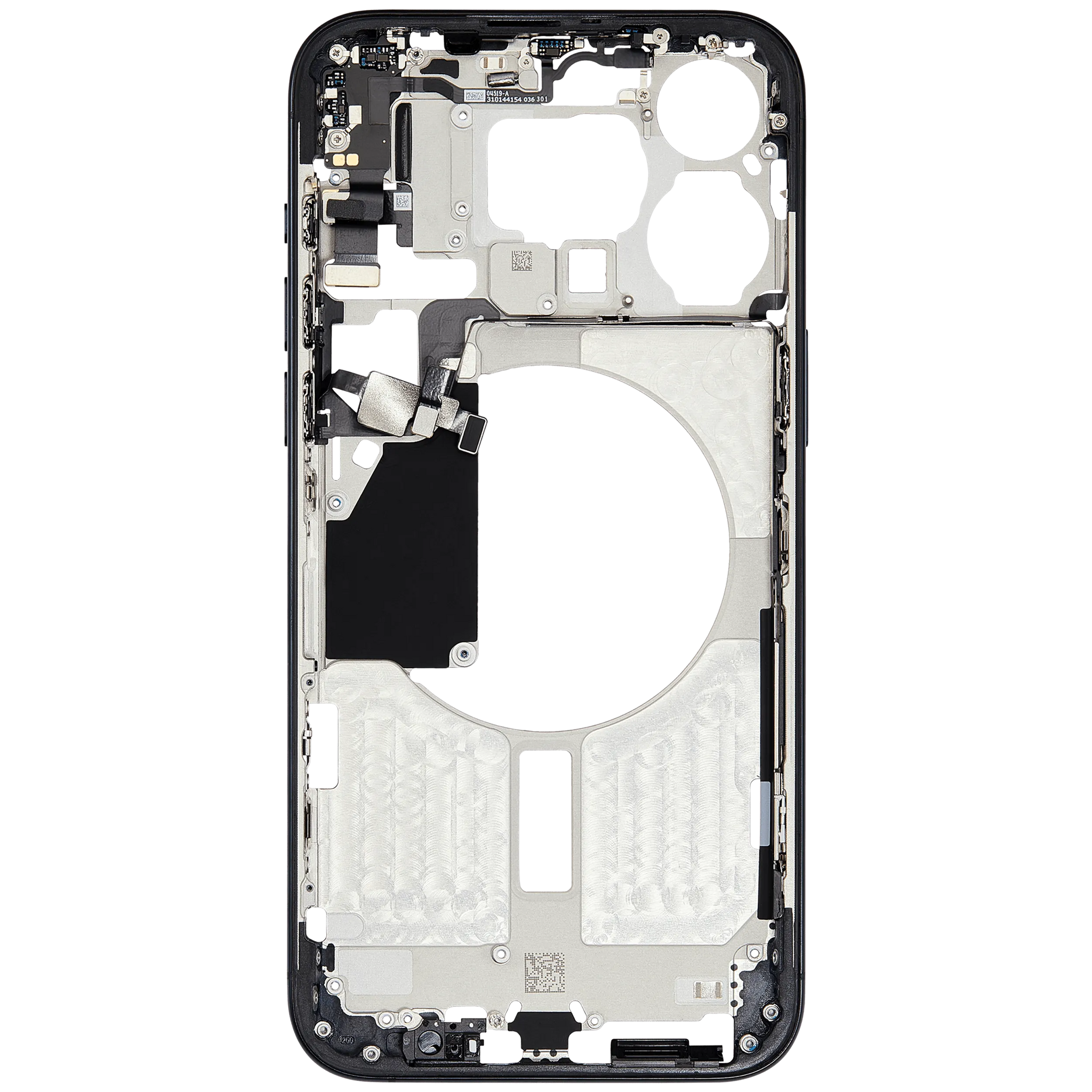 Mid-Frame Housing W/ Small Parts For iPhone 15 Pro Max (EU / Global Version) (Used OEM Pull: Grade A) (Blue Titanium)