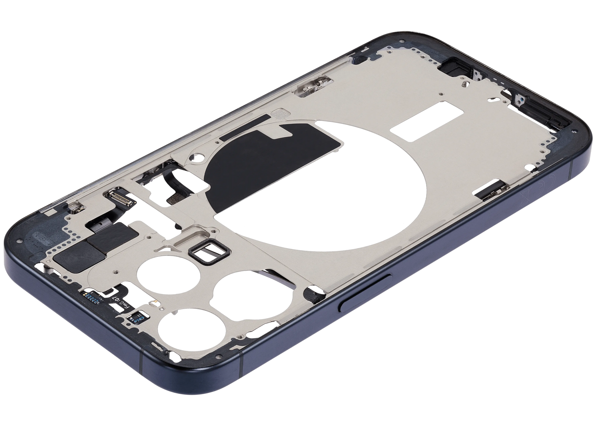 Mid-Frame Housing W/ Small Parts For iPhone 15 Pro (EU / Global Version) (Pull) (Blue Titanium)