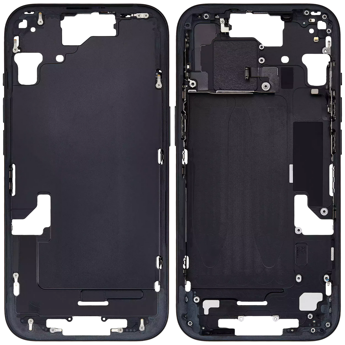 Mid-Frame Housing W/ Small Parts For iPhone 15 (EU / Global Version) (Pull) (Black)