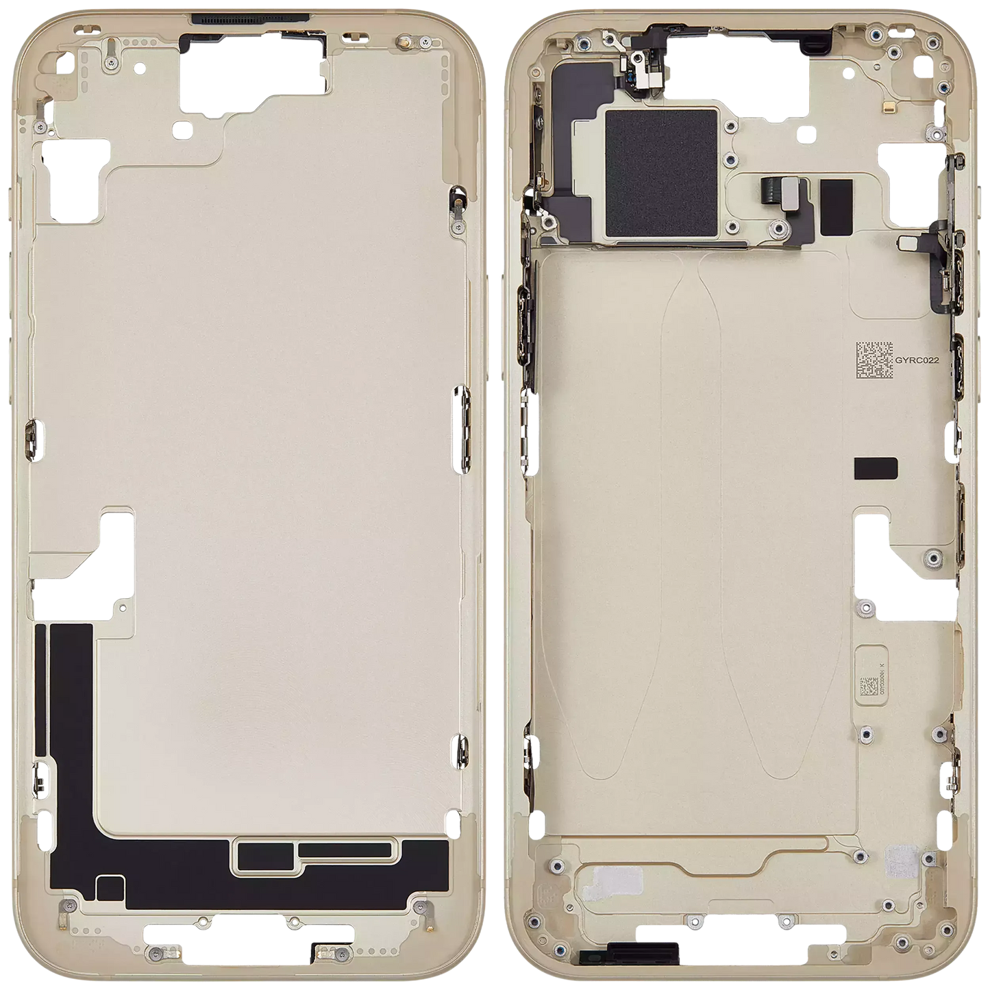 Mid-Frame Housing W/ Small Parts For iPhone 15 Plus (EU / Global Version) (Pull) (Yellow)