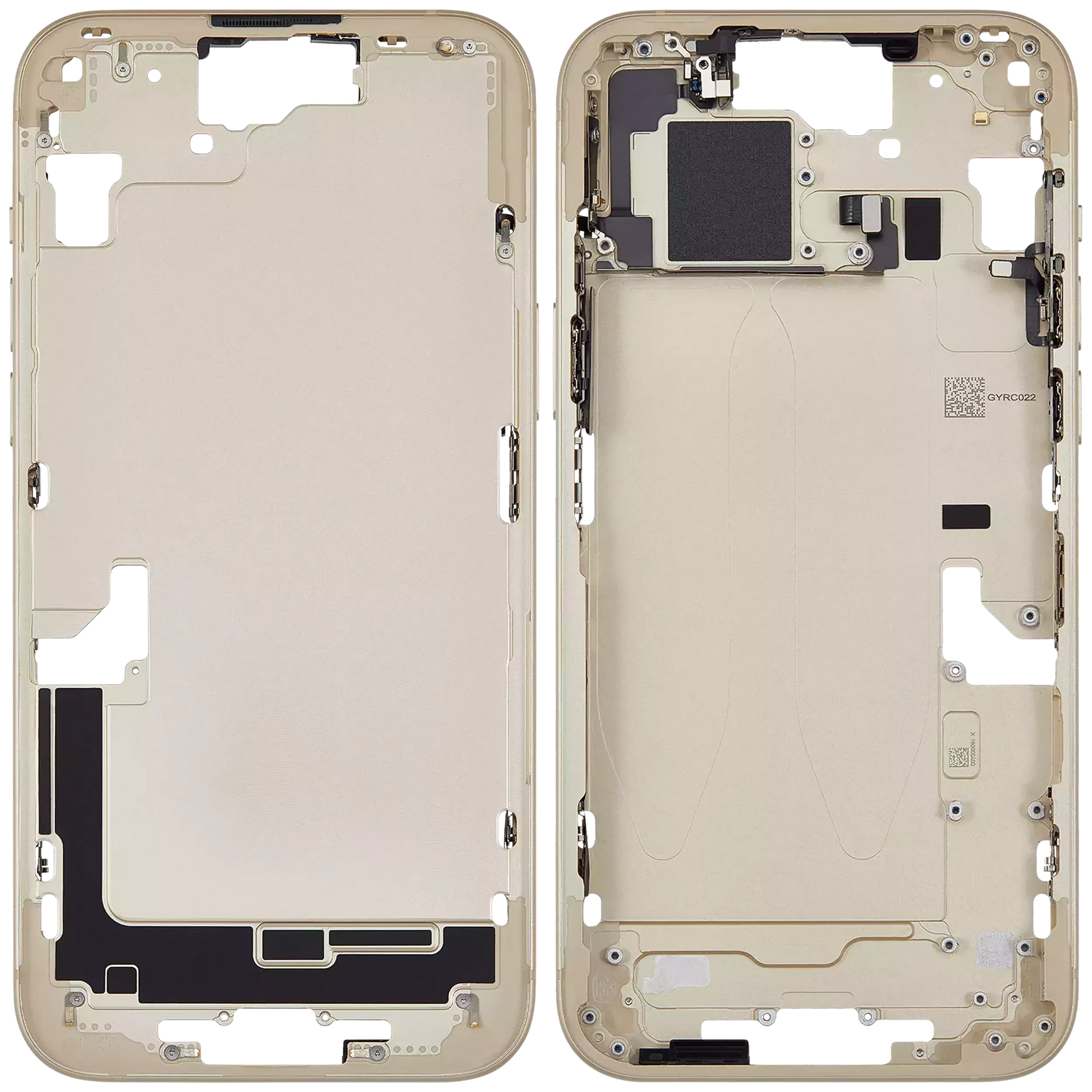 Mid-Frame Housing W/ Small Parts For iPhone 15 Plus (EU / Global Version) (Pull) (Yellow)