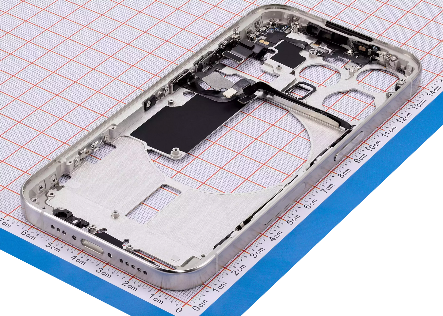 Mid-Frame Housing W/ Small Parts For iPhone 15 Pro (US Version) (Pull) (White Titanium)