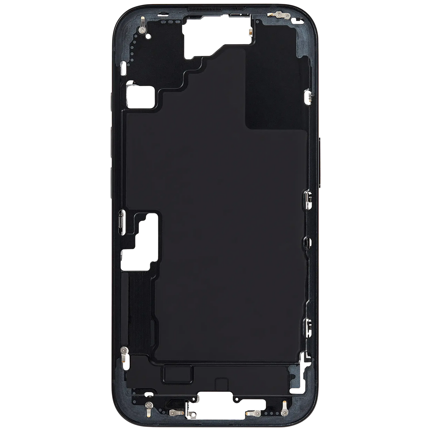 Mid-Frame Housing W/ Small Parts For iPhone 16 (EU / Global Version) (Pull) (Black)