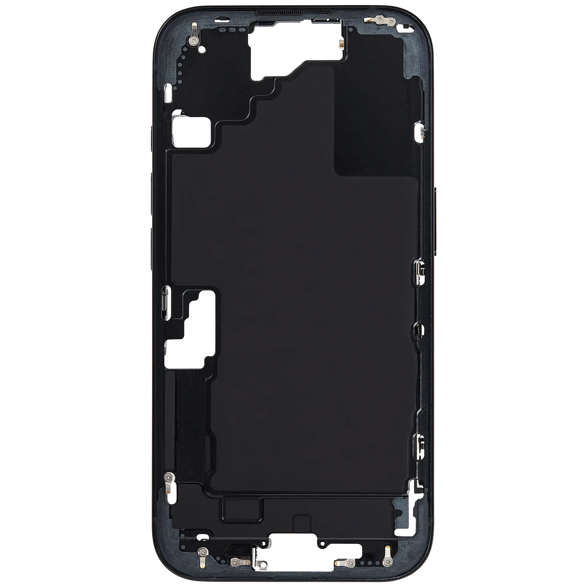 Mid-Frame Housing W/ Small Parts For iPhone 16 (EU / Global Version) (Pull) (Black)
