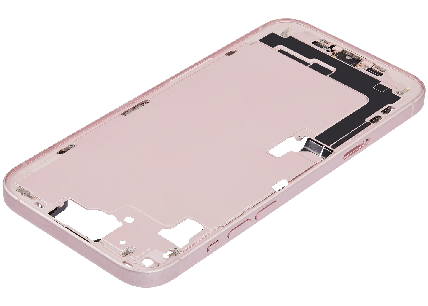 Mid-Frame Housing W/ Charging Port Flex & Small Parts For iPhone 15 Plus (EU / Global Version) (Pull) (Pink)