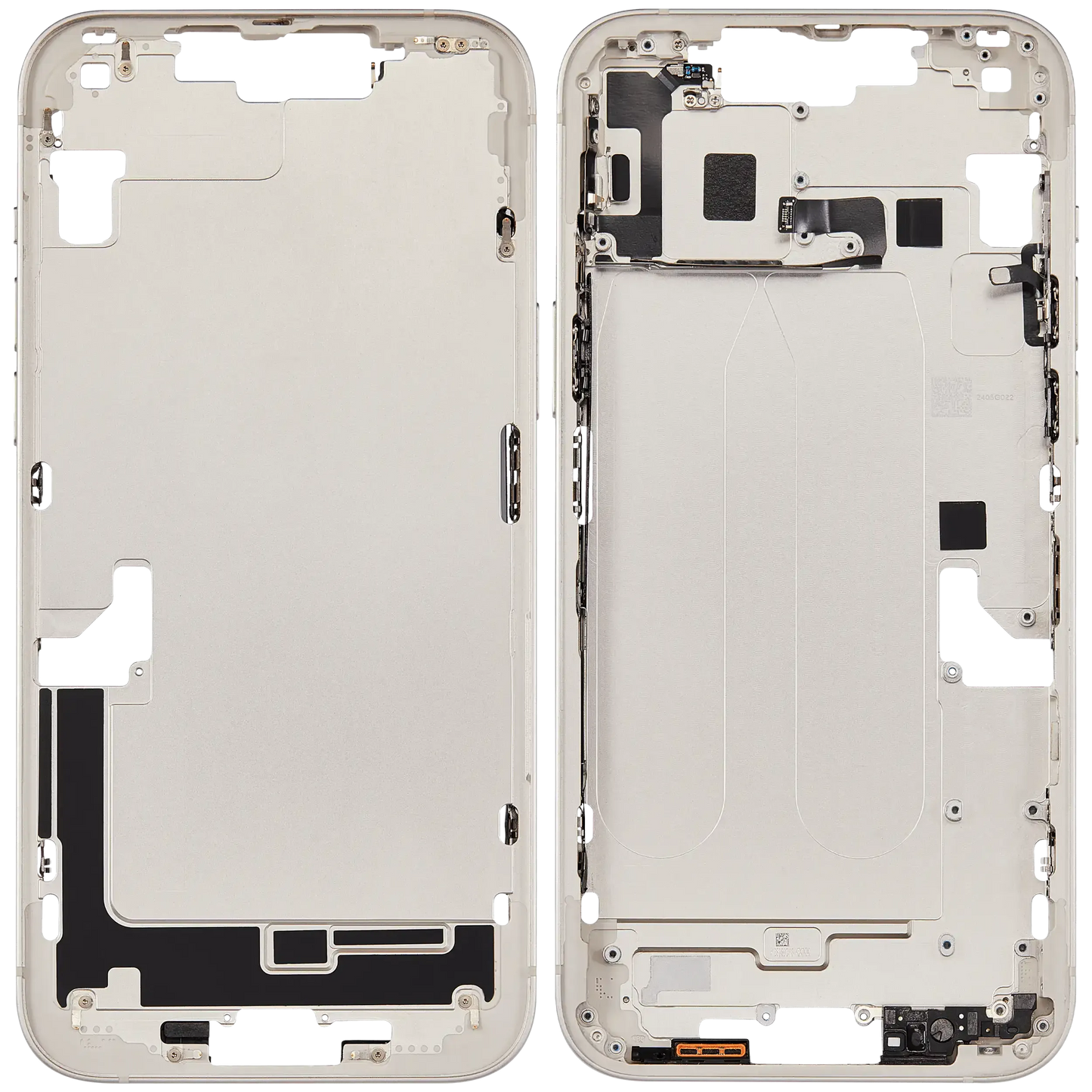 Mid-Frame Housing W/ Charging Port Flex & Small Parts For iPhone 14 Plus (EU / Global Version) (Pull) (Starlight)