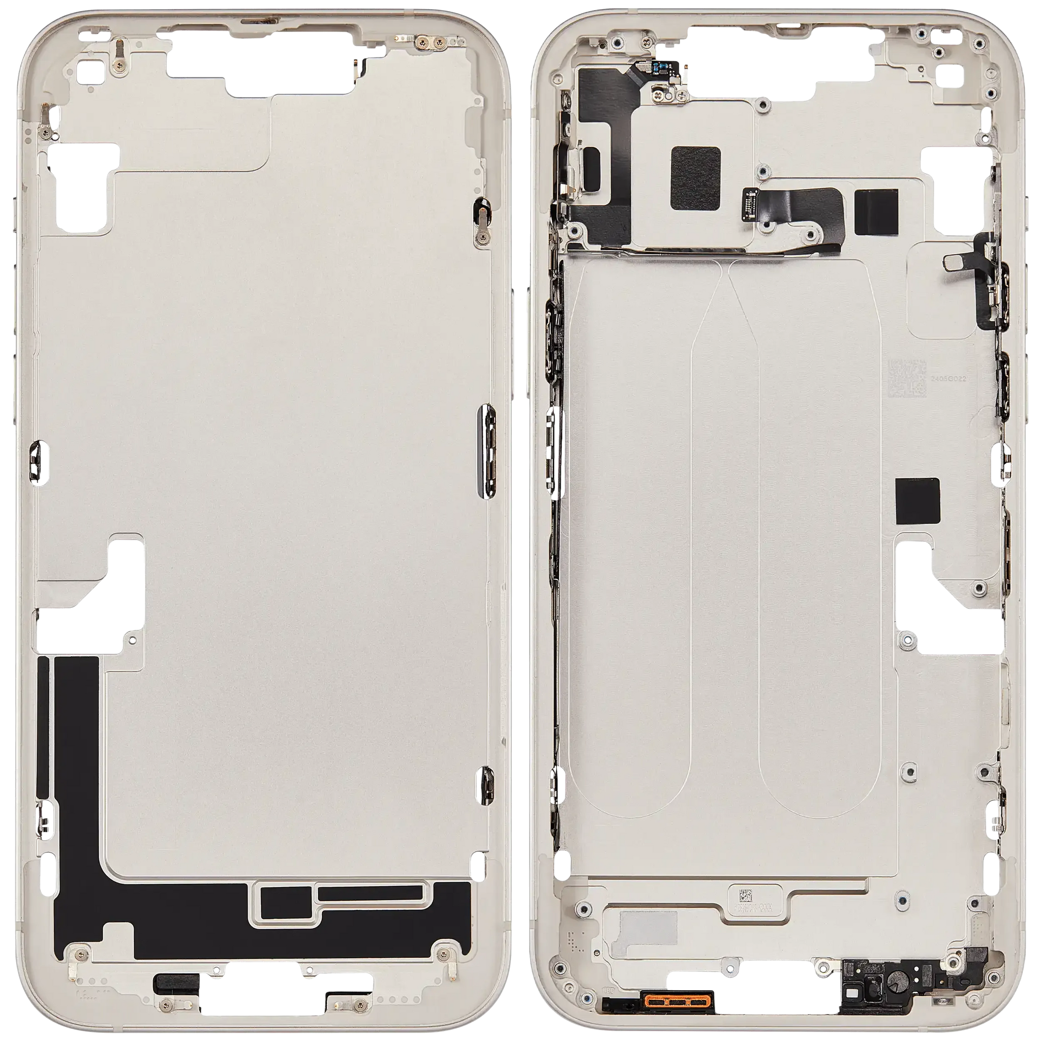 Mid-Frame Housing W/ Charging Port Flex & Small Parts For iPhone 14 Plus (EU / Global Version) (Pull) (Starlight)