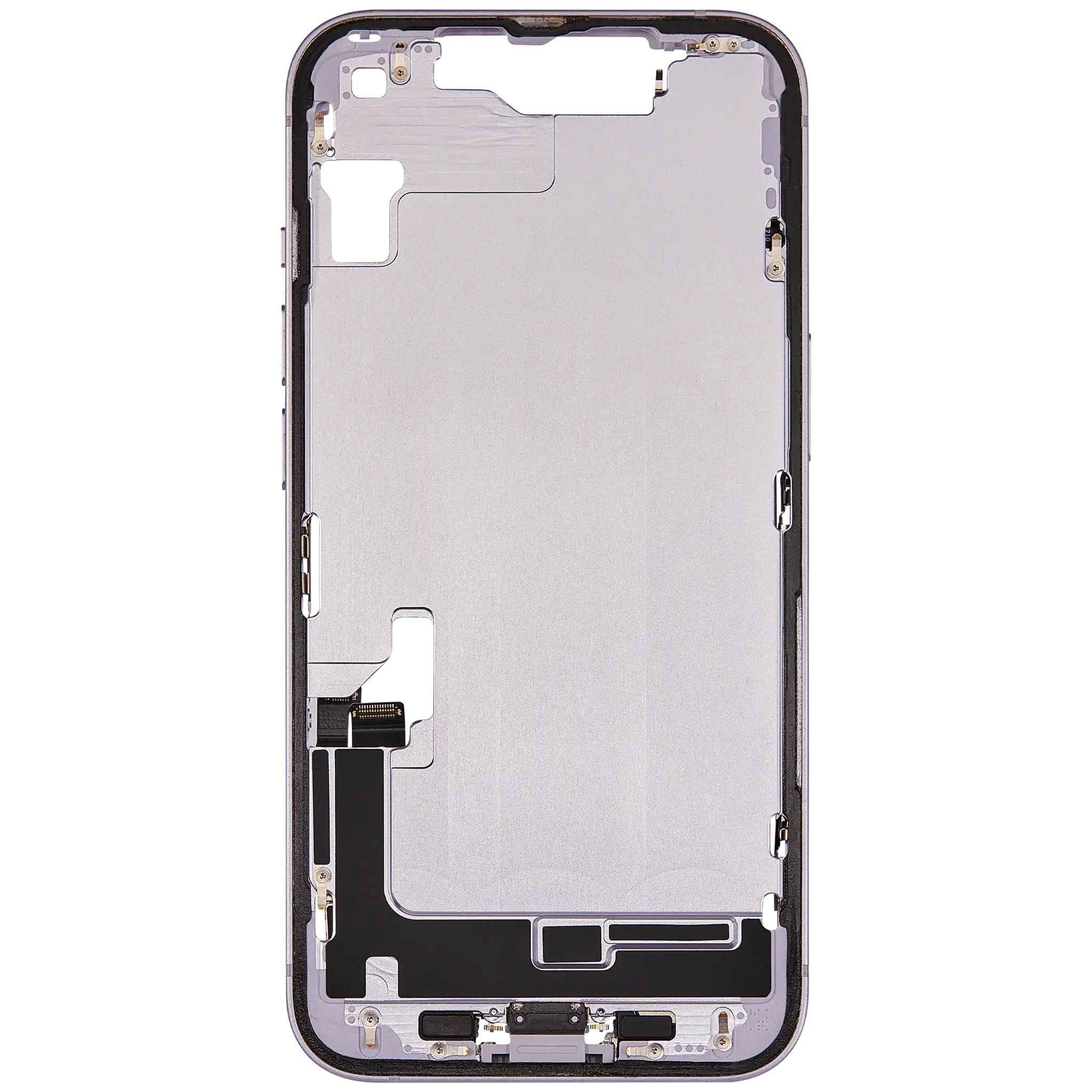 Mid-Frame Housing W/ Charging Port Flex & Small Parts For iPhone 14 (EU / Global Version) (Pull) (Purple)