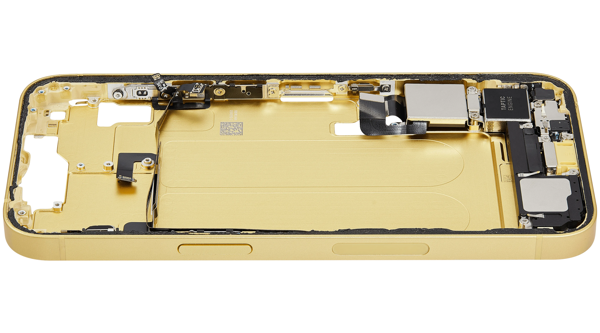 Mid-Frame Housing W/ Charging Port Flex & Small Parts For iPhone 14 (US Version) (Pull) (Yellow)
