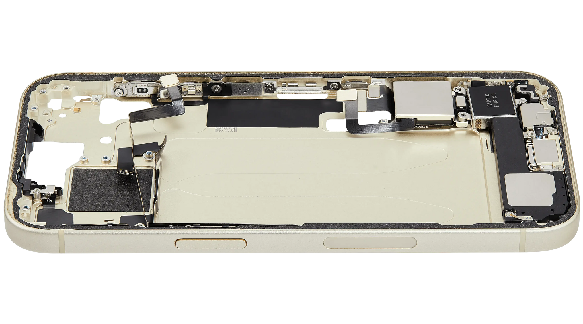 Mid-Frame Housing W/ Charging Port Flex & Small Parts For iPhone 15 (US Version) (Pull) (Yellow)