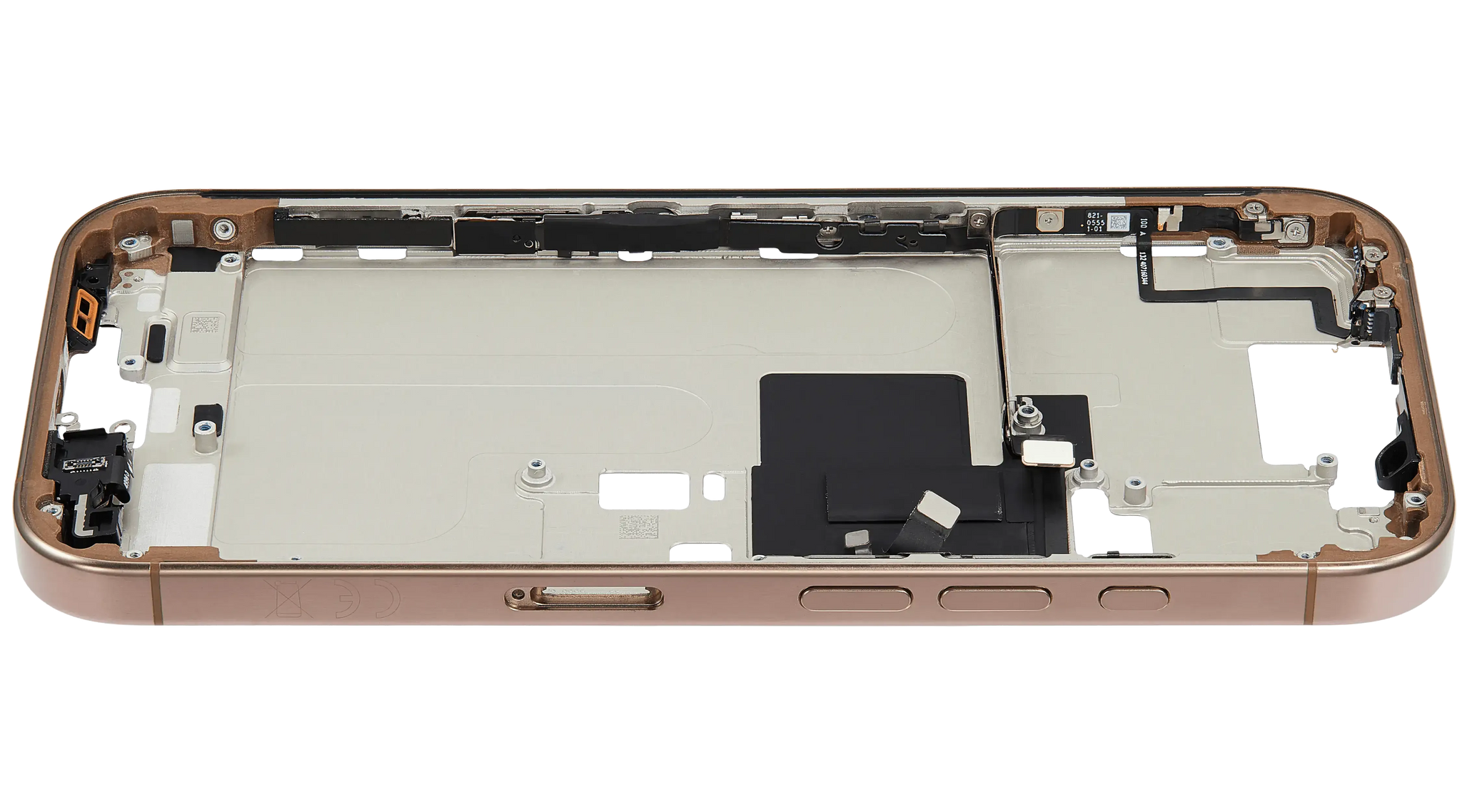 Mid-Frame Housing W/ Small Parts For iPhone 16 Pro (EU / Global Version) (Pull) (Desert Titanium)