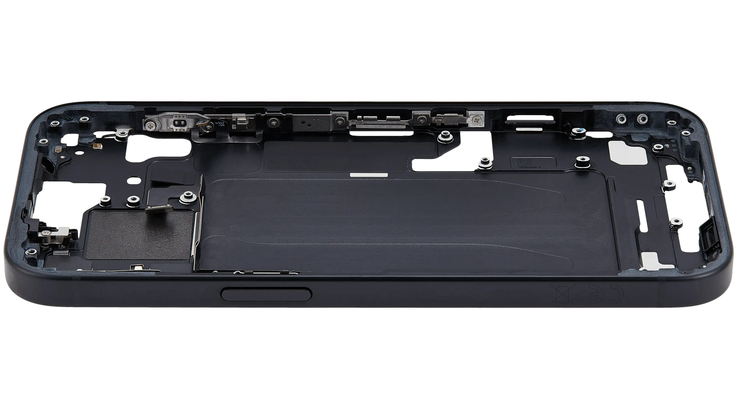 Mid-Frame Housing W/ Small Parts For iPhone 15 (EU / Global Version) (Pull) (Black)